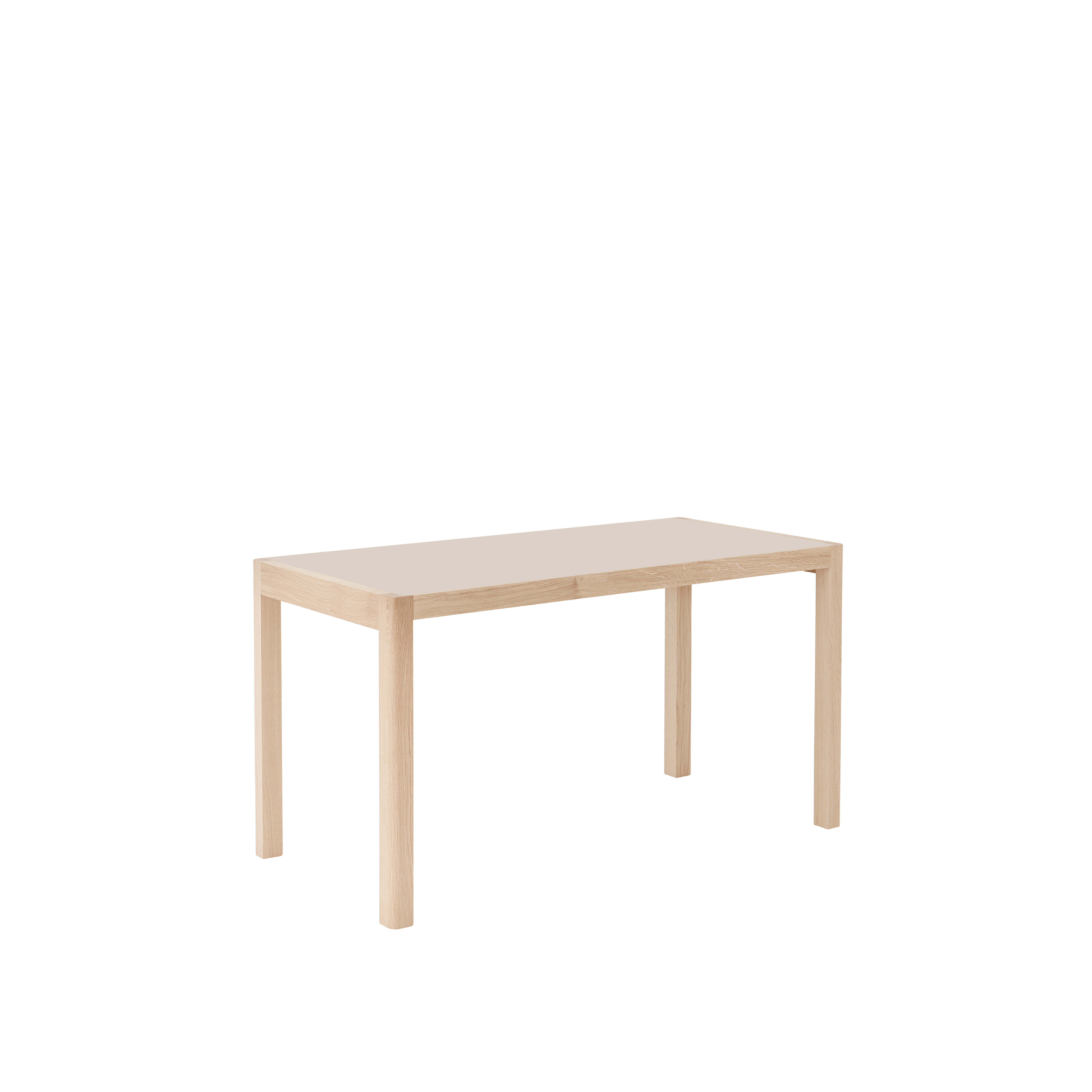 Stôl WORKSHOP šedé linoleum s dubovou základňou