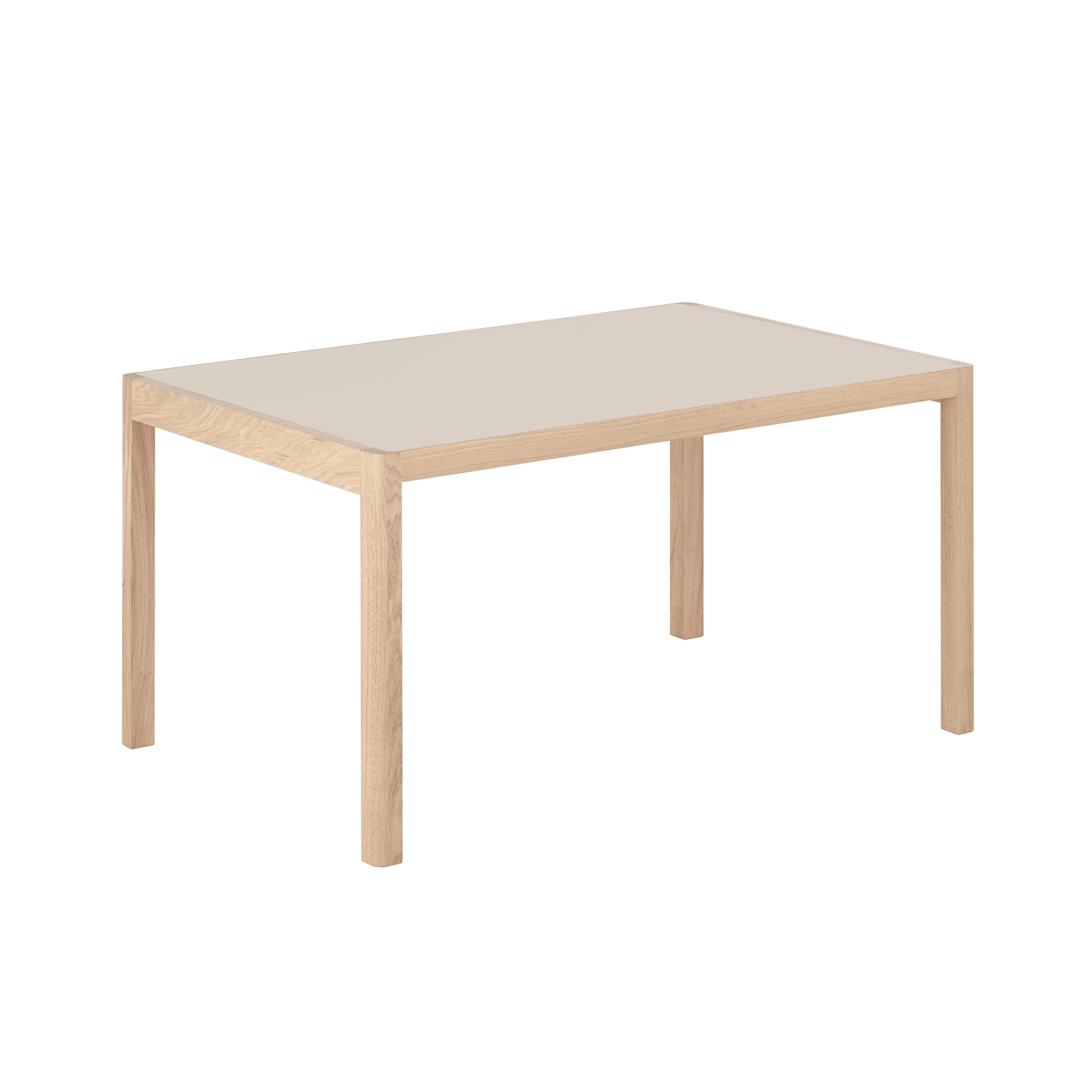 Stôl WORKSHOP šedé linoleum s dubovou základňou