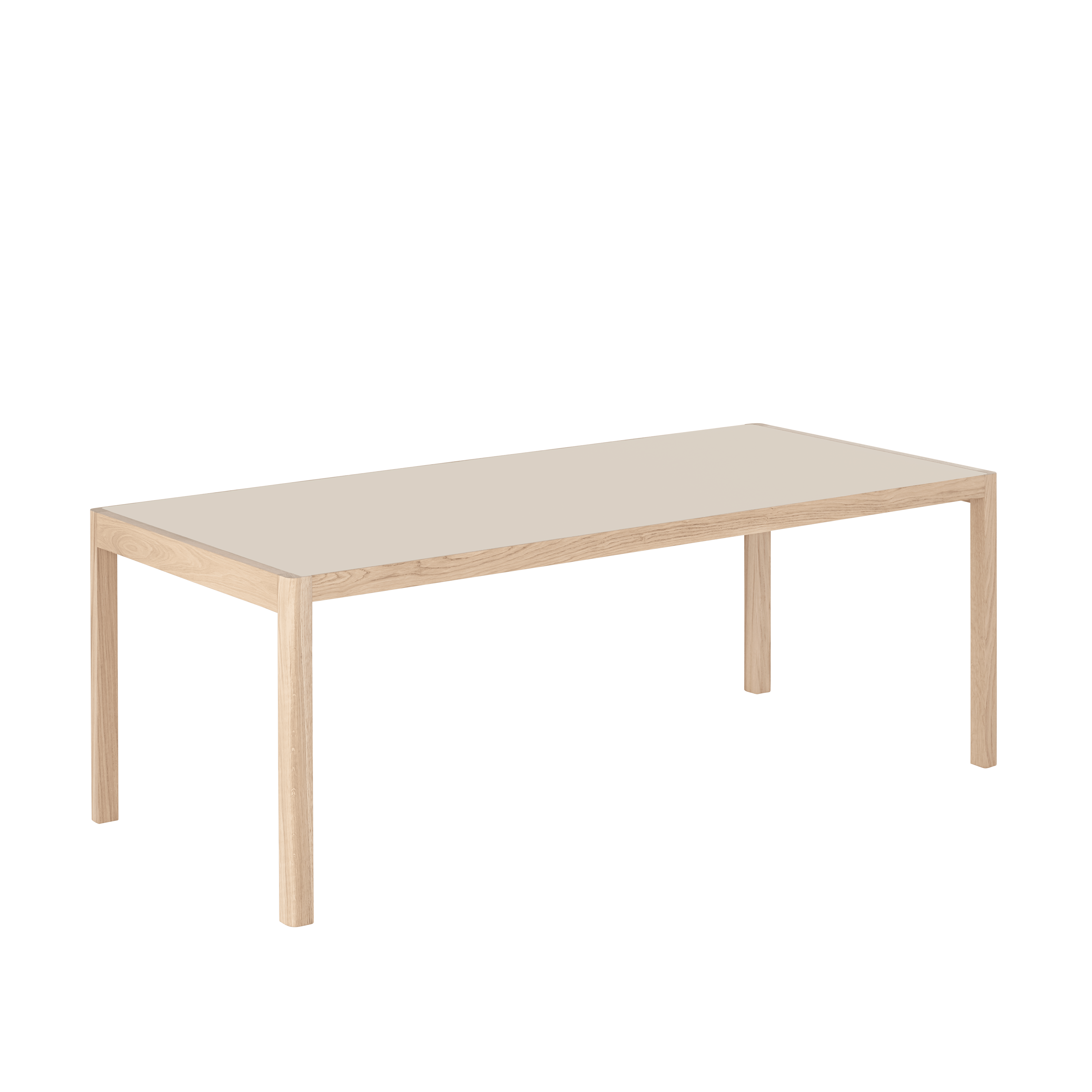 Stôl WORKSHOP šedé linoleum s dubovou základňou