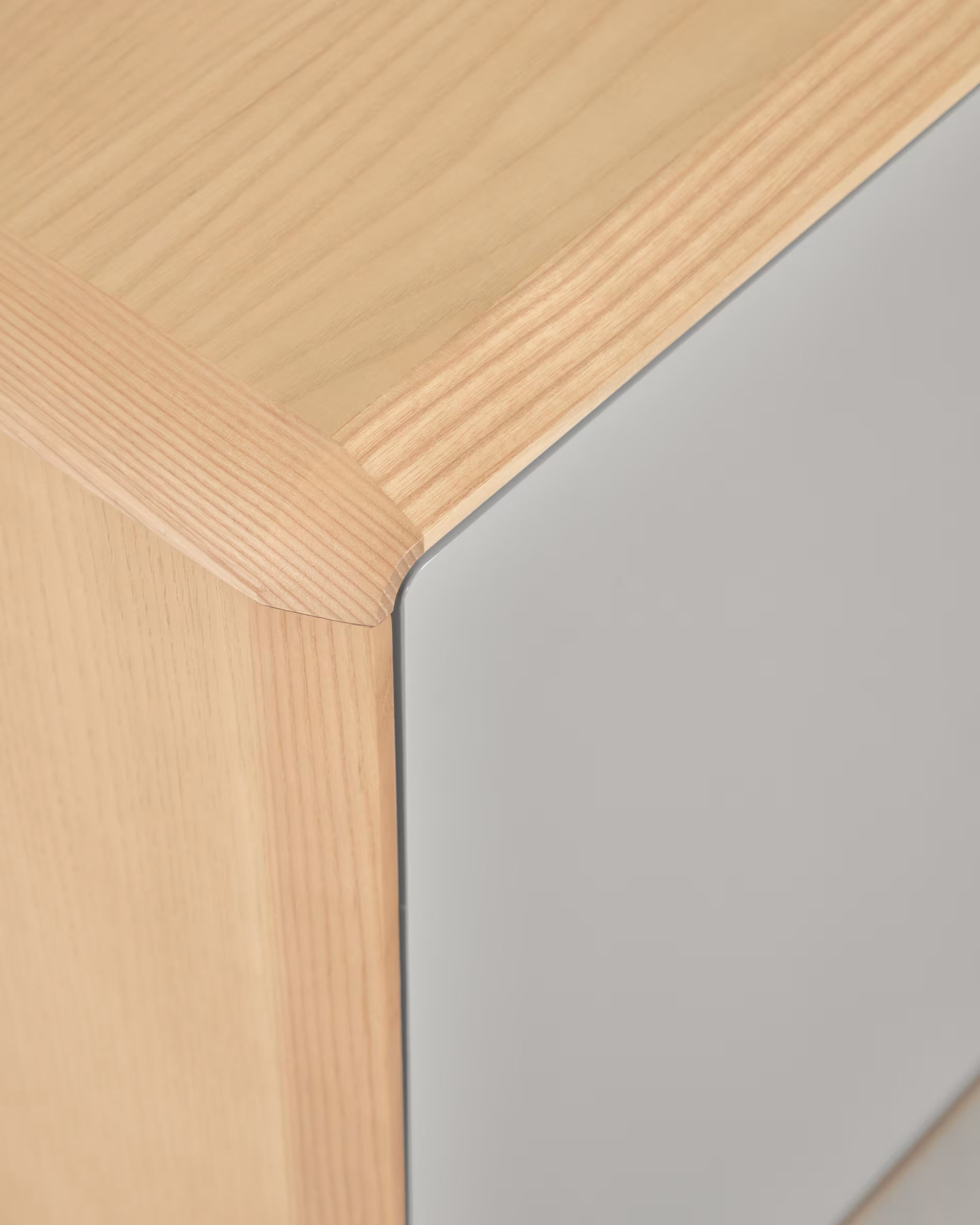 ANIELLE TV Cabinet light gray with wood