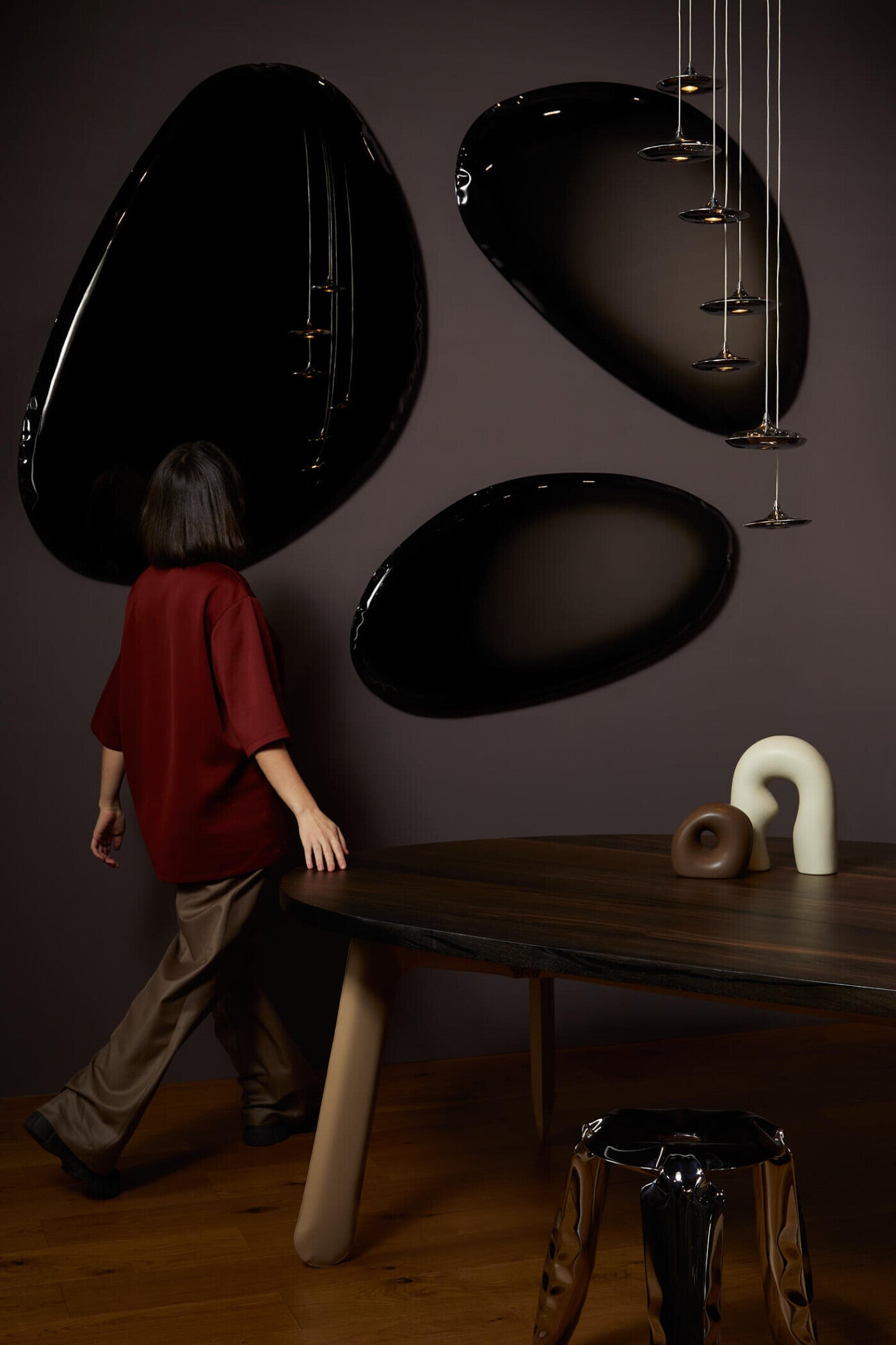 LAMPIN stainless steel pendant lamp set