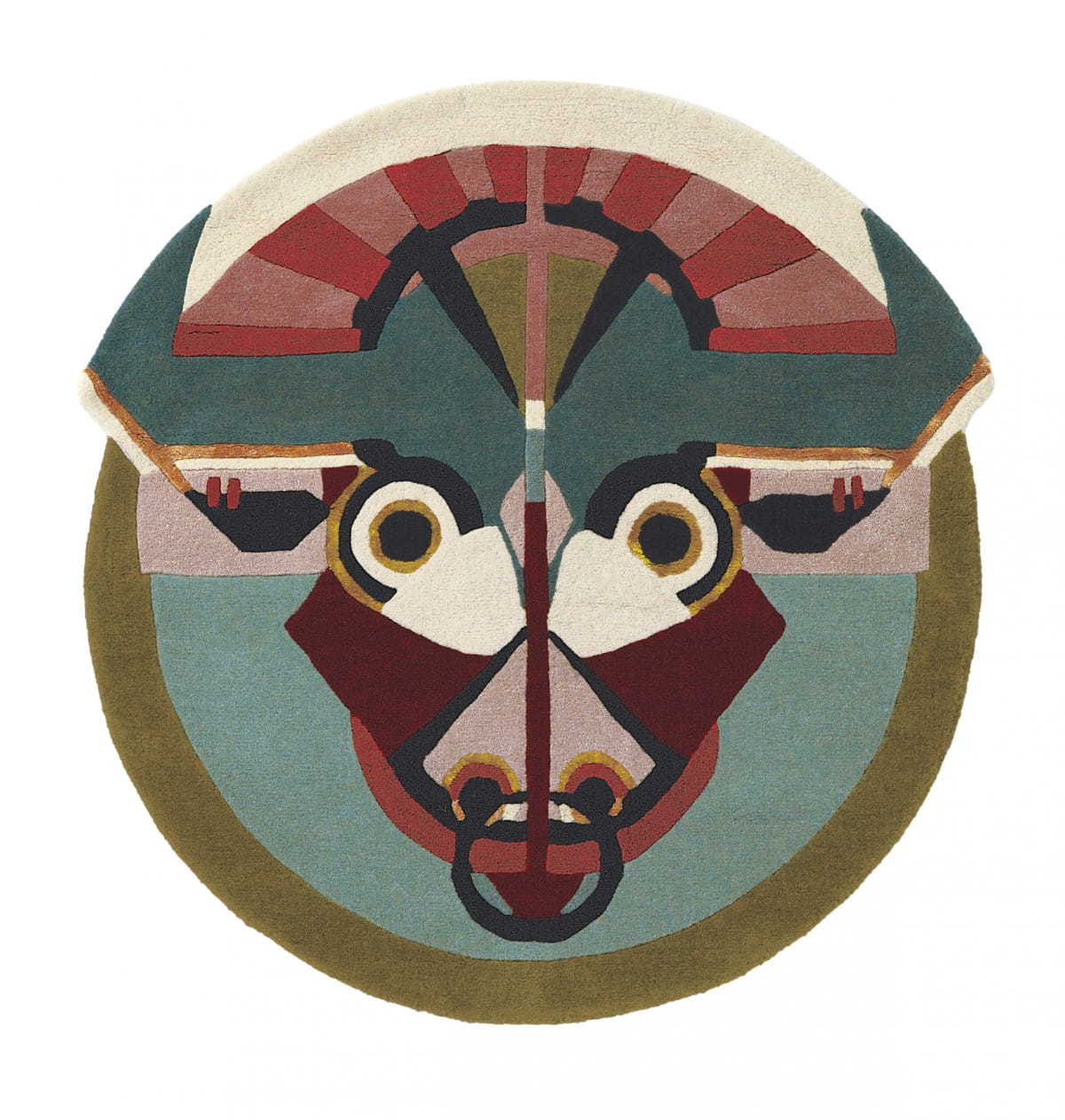 Round rug Zodiac Green-Bega Taurus