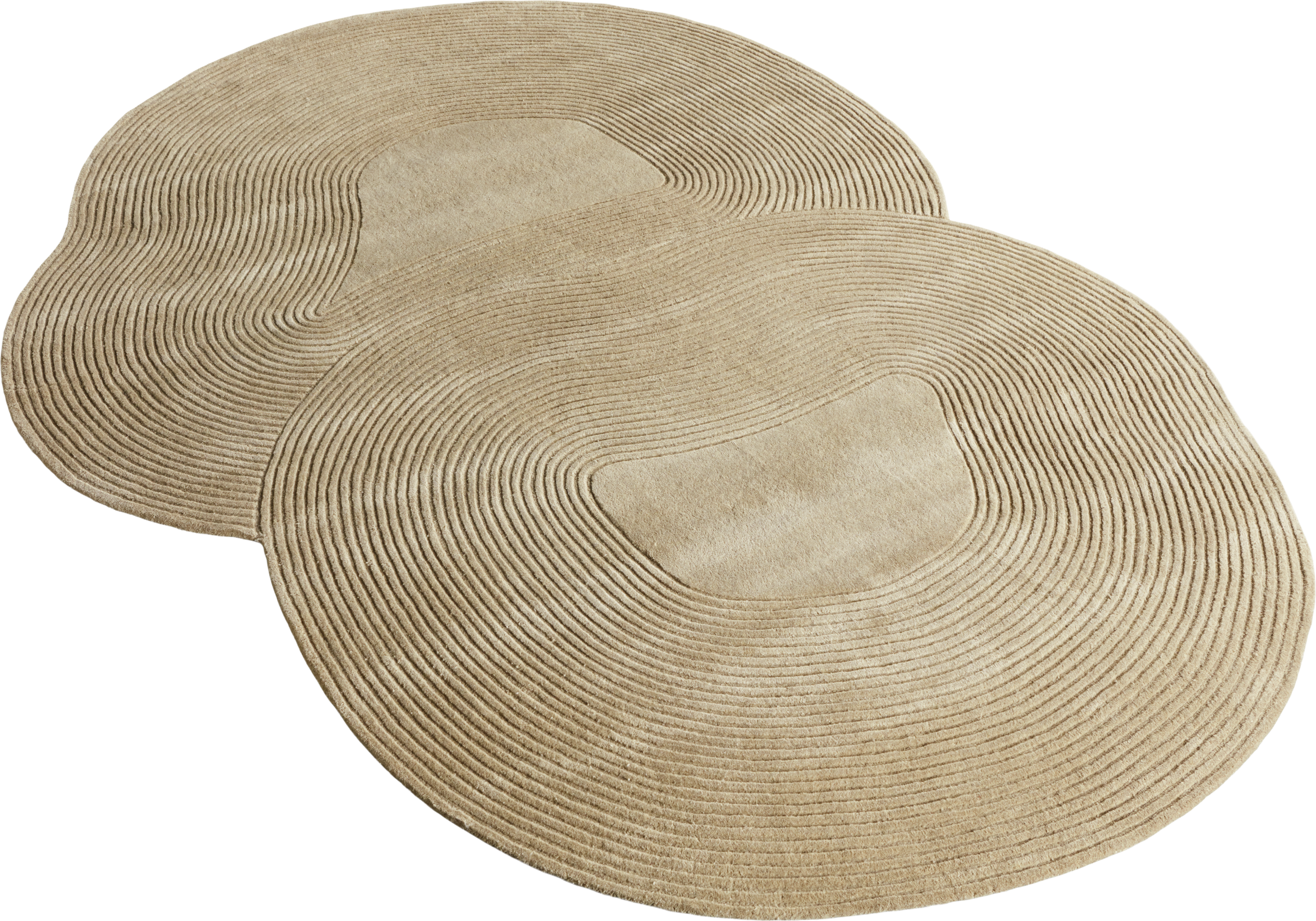 Oval rug ZEN SHAPED beige