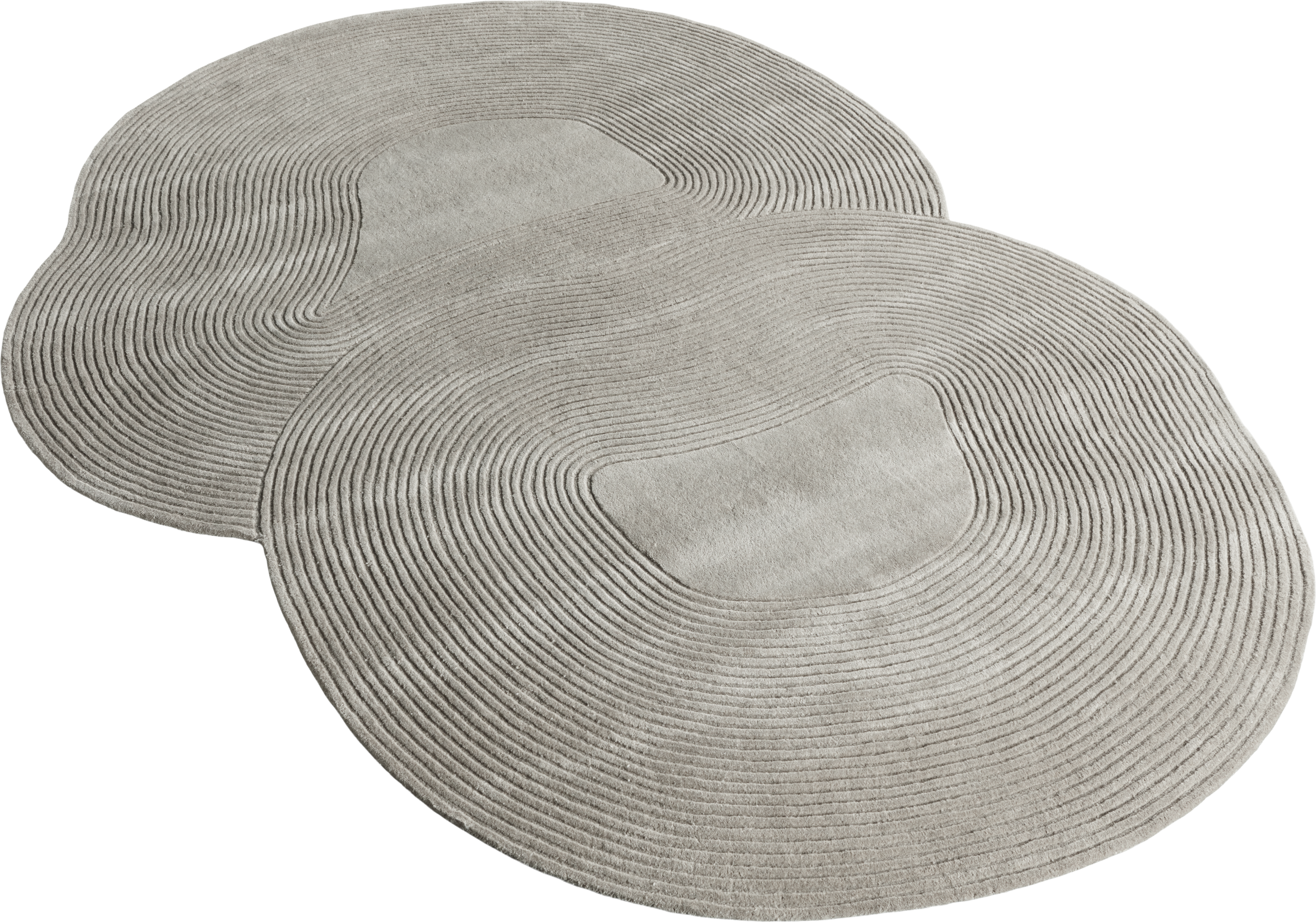 Oval rug ZEN SHAPED gray