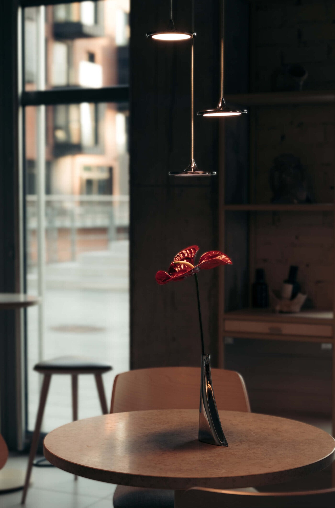 LUNA inox pendant lamp set