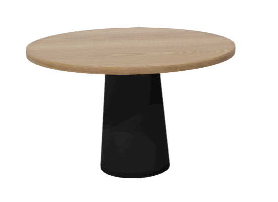 Round table container oak wood