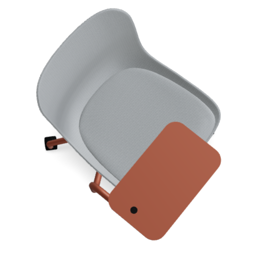 Otočné kreslo BALTIC 2 CLASSIC s hliníkovou základňou a kolieskami na tvrdé povrchy