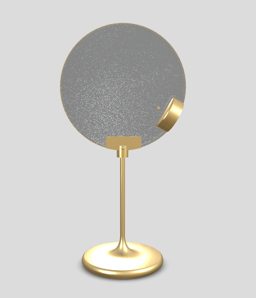 Stolná lampa HORO TL brúsený mosadz