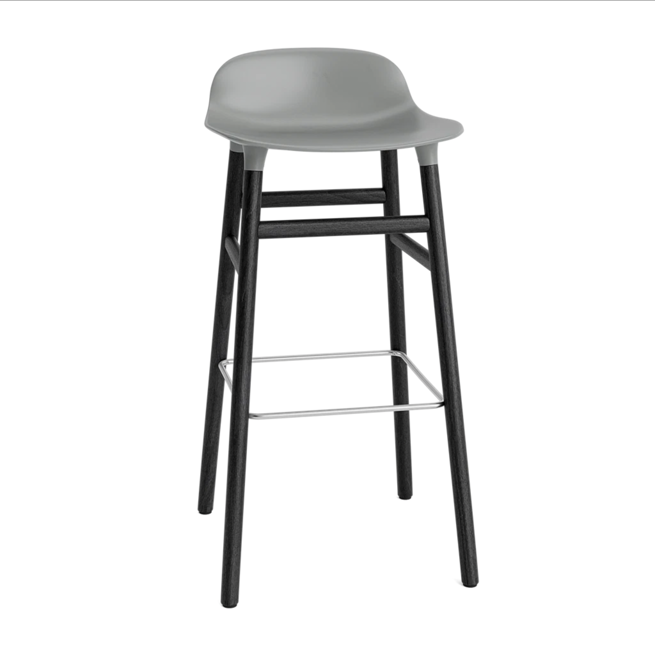 Hoker FORM šedý s čiernym dubovým podstavcom