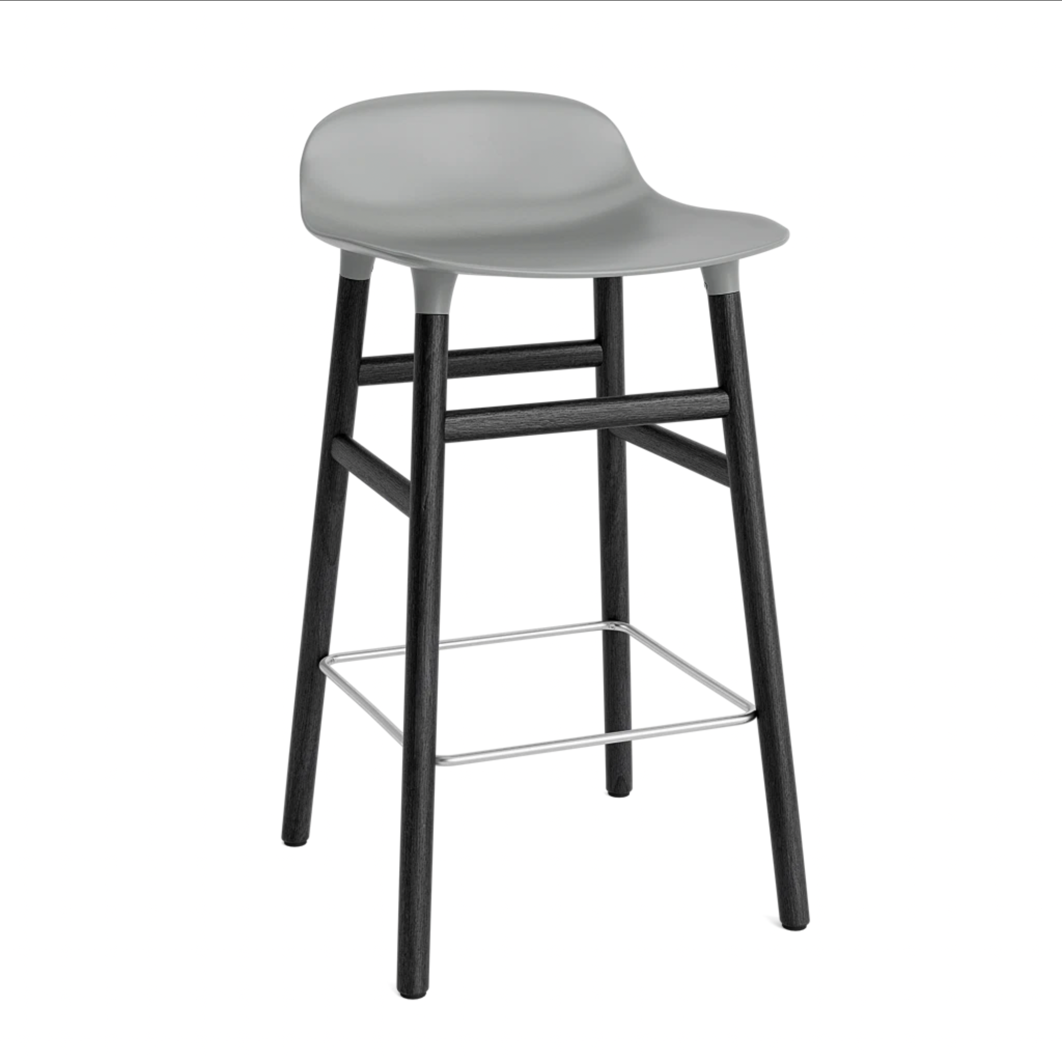 Hoker FORM šedý s čiernym dubovým podstavcom