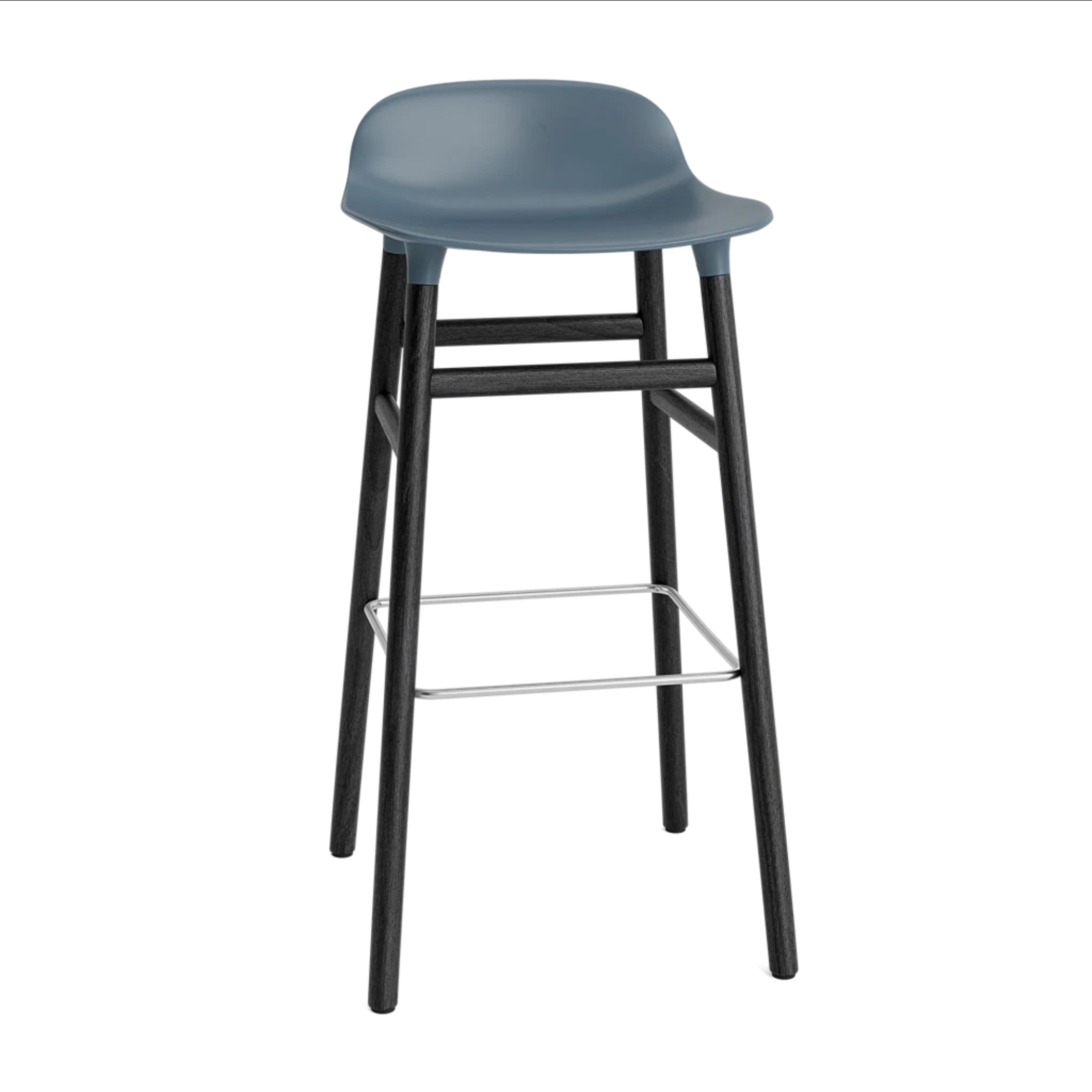 Hoker FORM morská modrá s čiernym dubovým podstavcom