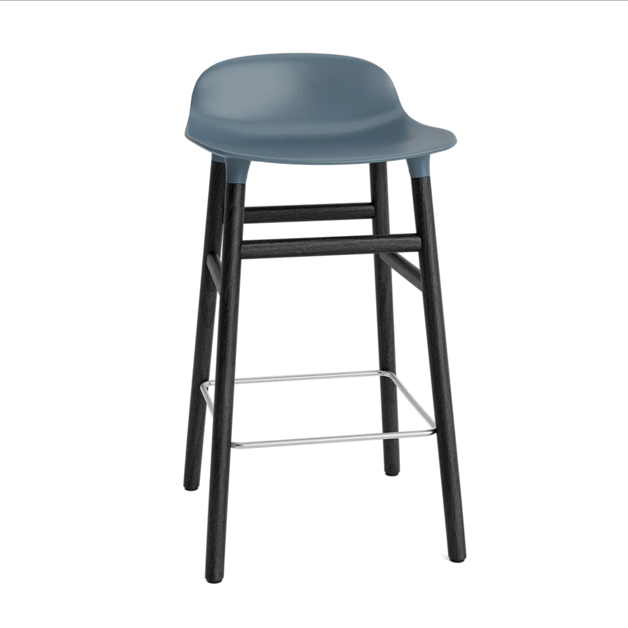 Hoker FORM morská modrá s čiernym dubovým podstavcom