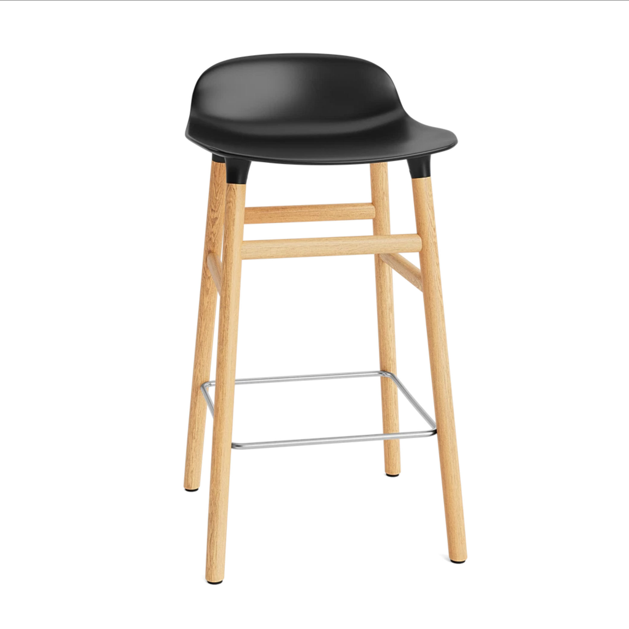 Hoker FORM čierny s dubovou základňou