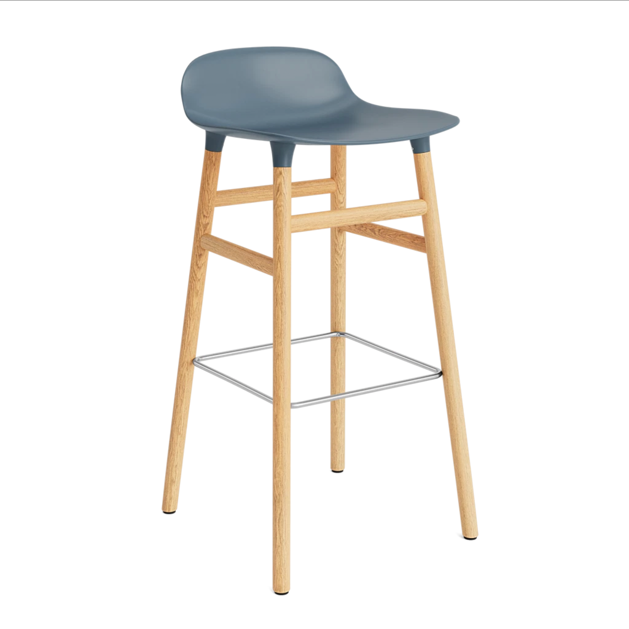 Hoker FORM morská modrá s dubovou základňou