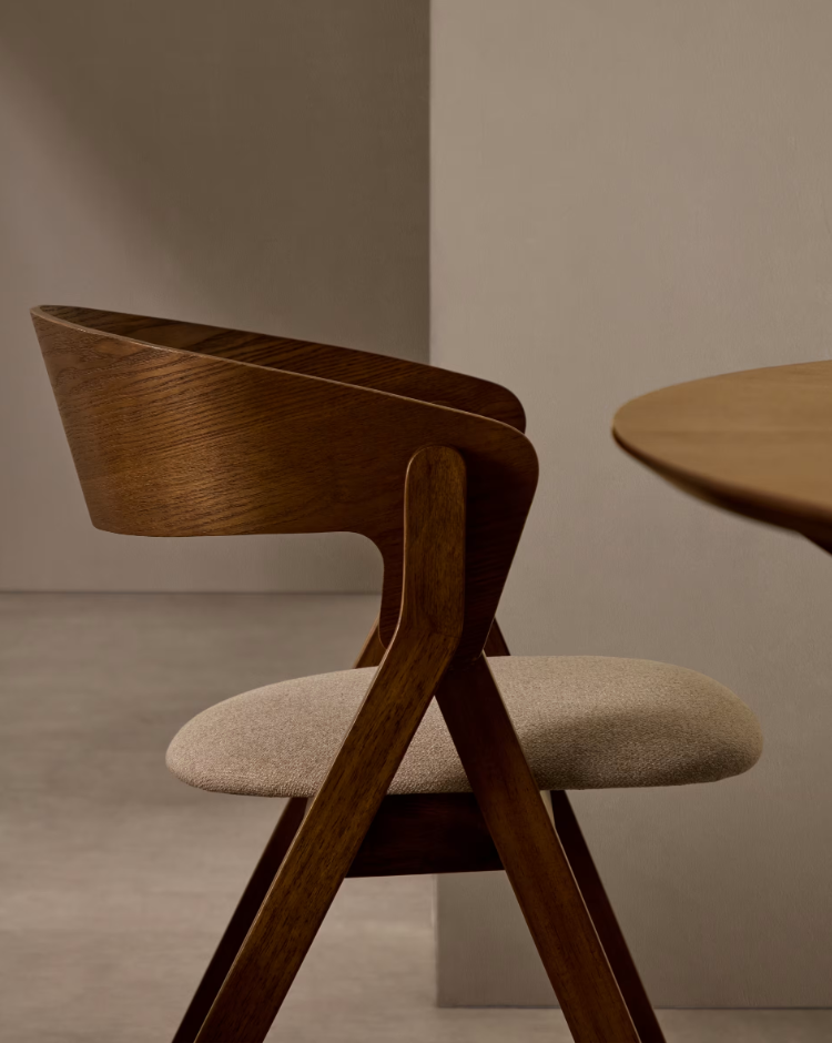 Stolička GODIA jaseňová dyha s tmavým povrchom