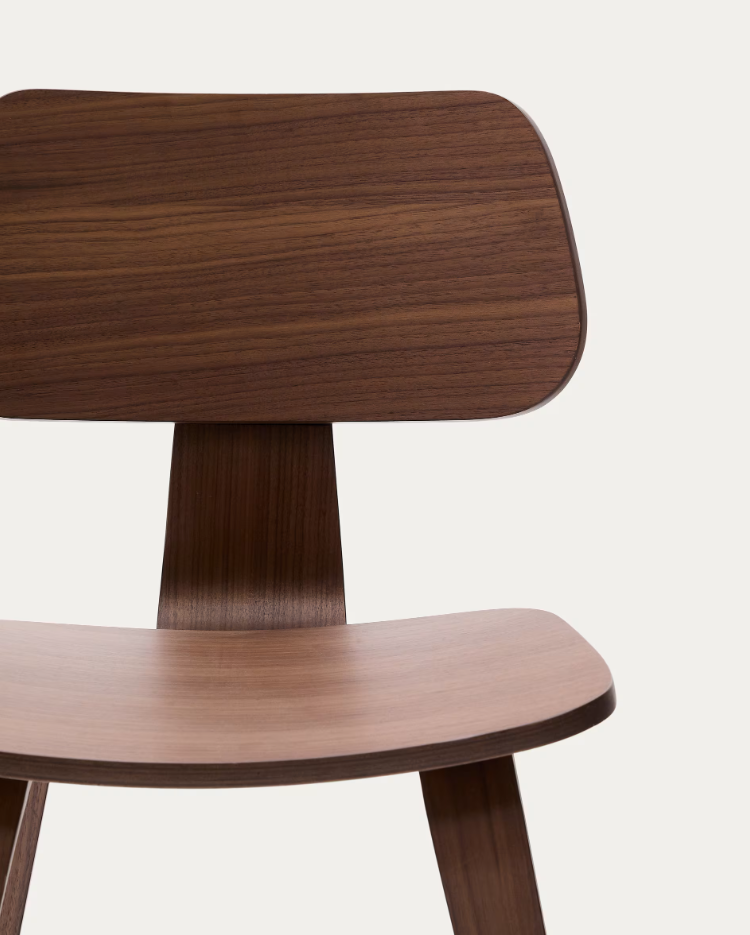 Walnut veneer chair