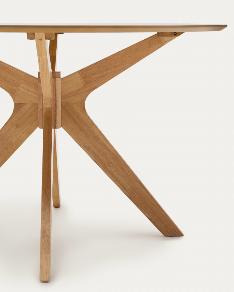 Okrúhly stôl NAANIM dýha z duba