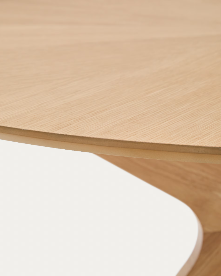 Okrúhly stôl NAANIM dýha z duba