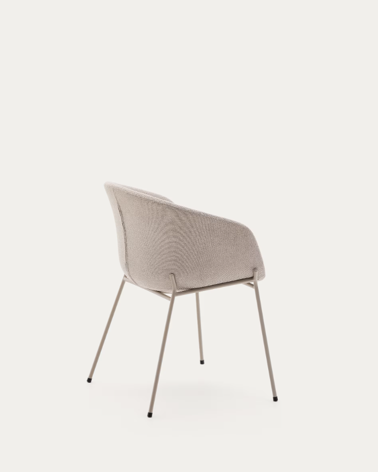 Yvette beige chair with a beige base