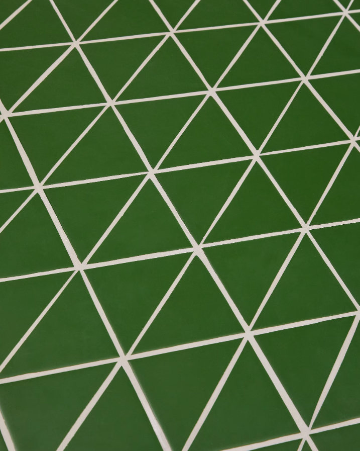 Záhradný stôl MAURINA zelený so zeleným oceľovým podstavcom