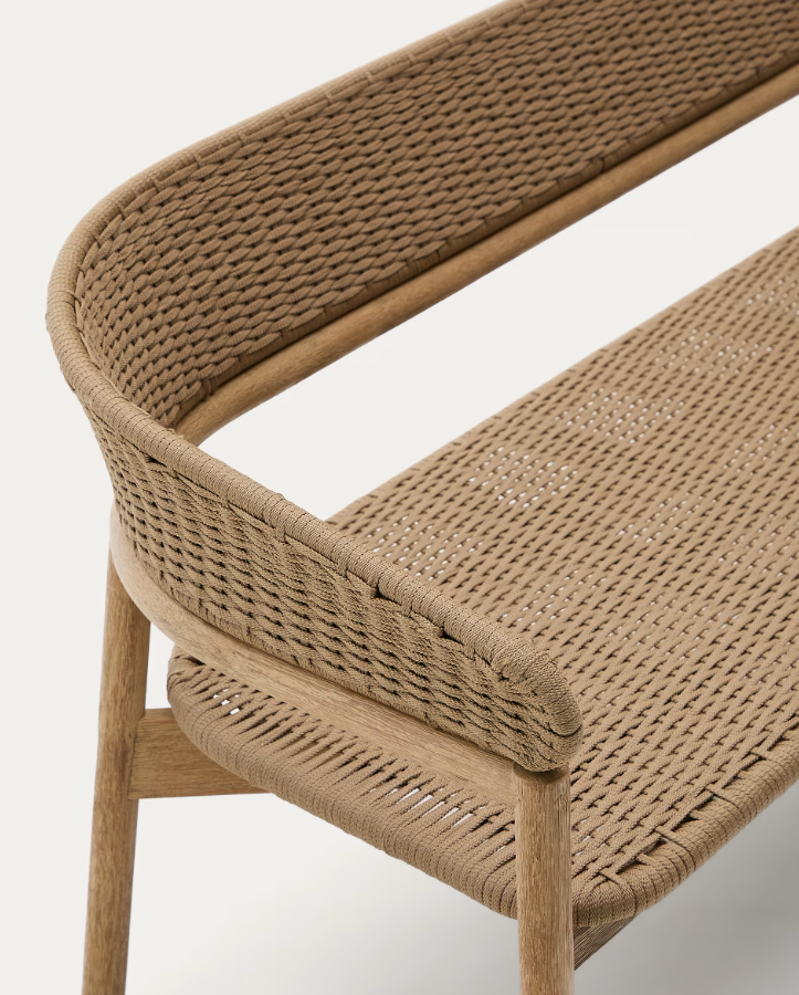 Záhradná pohovka ARINELLA z ľahkého akáciového dreva s béžovým povrazom