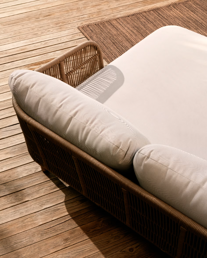 Dvojlôžkový záhradný ležadlo CATALINA z ľahkého akáciového dreva