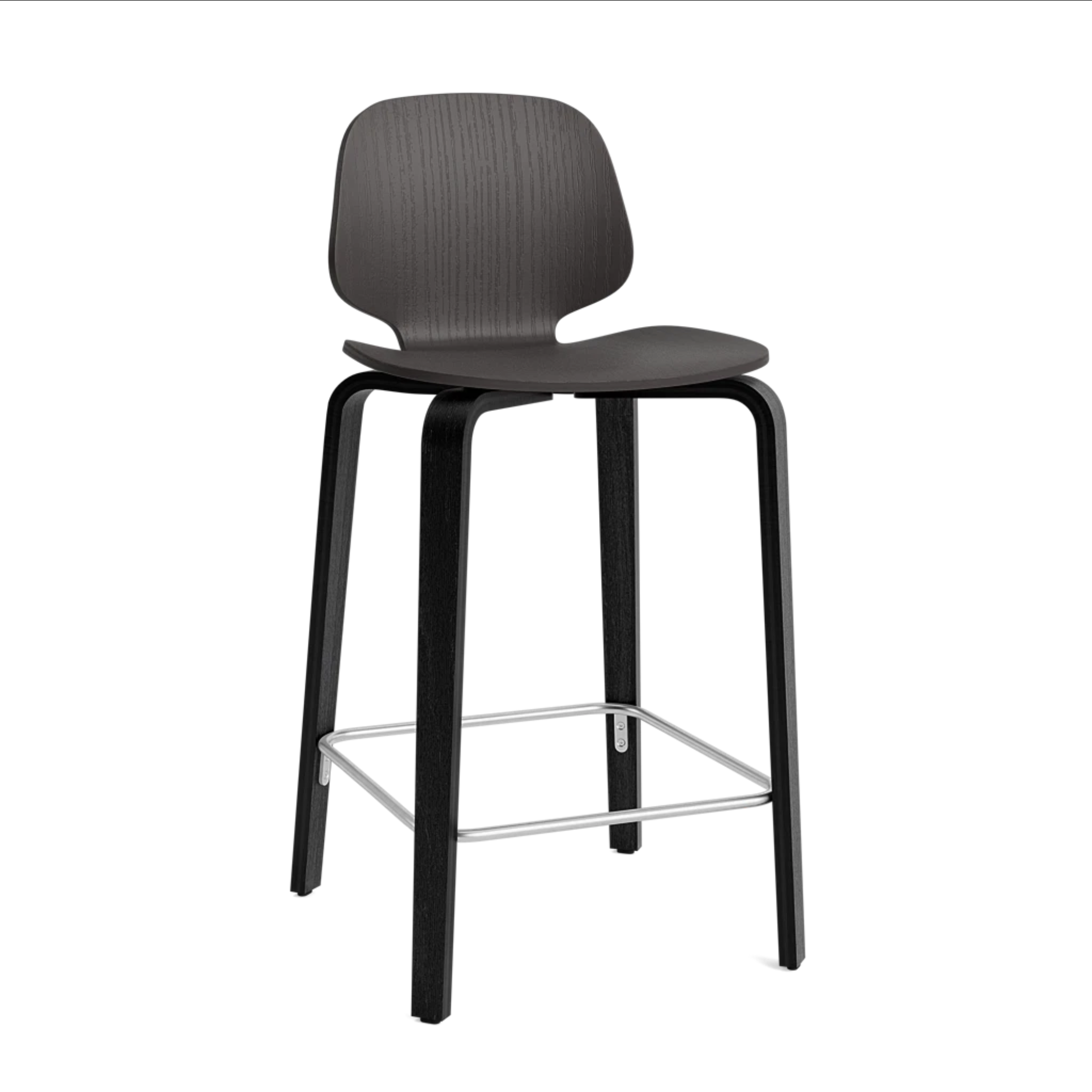 Barová stolička MY čierny dubový dyha