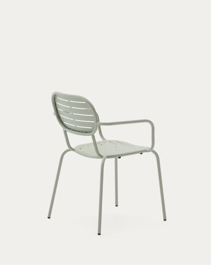 Garden chair with armrests Brai Olive Steel
