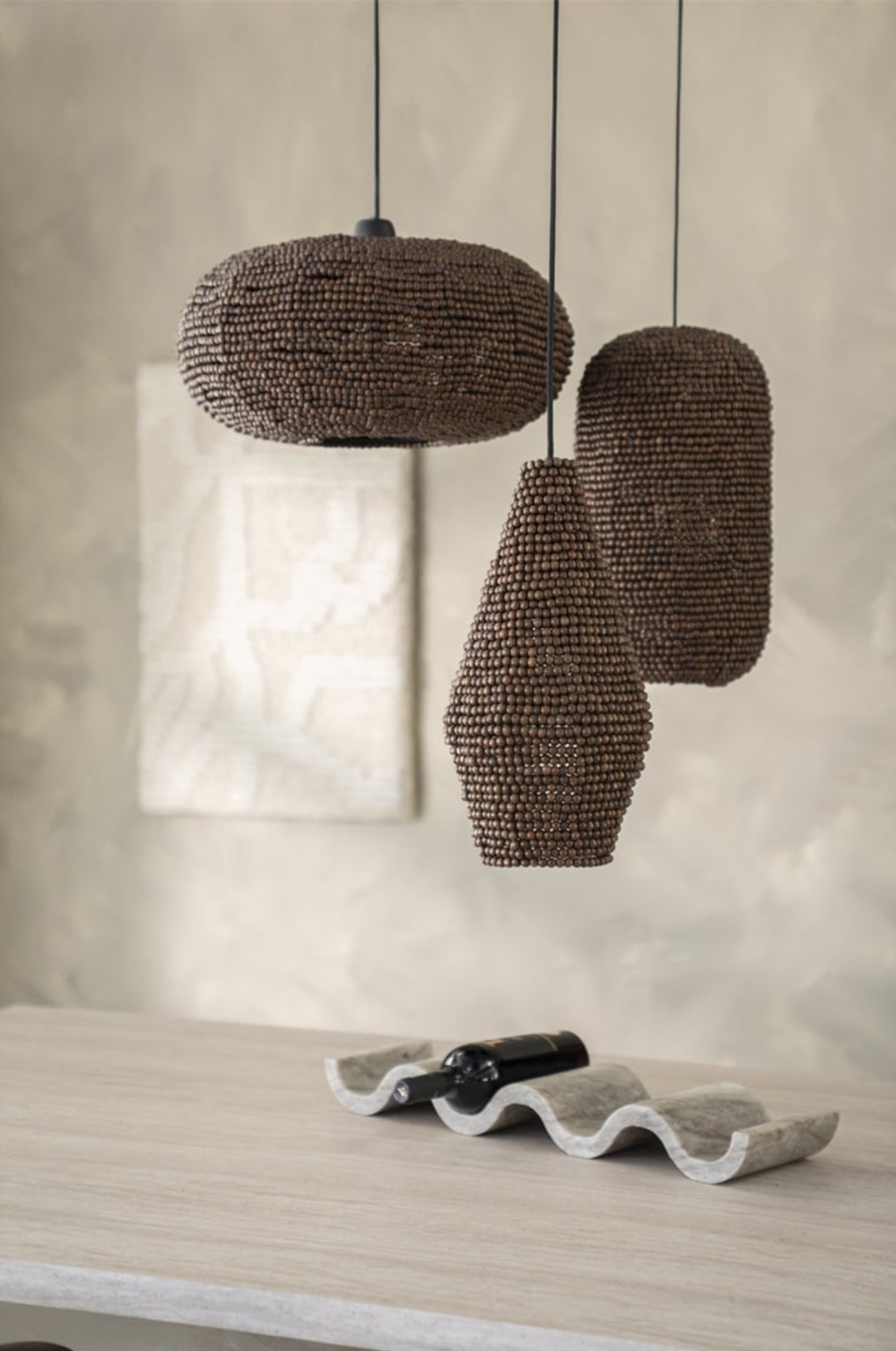 SHANGA pendant lamp dark wood