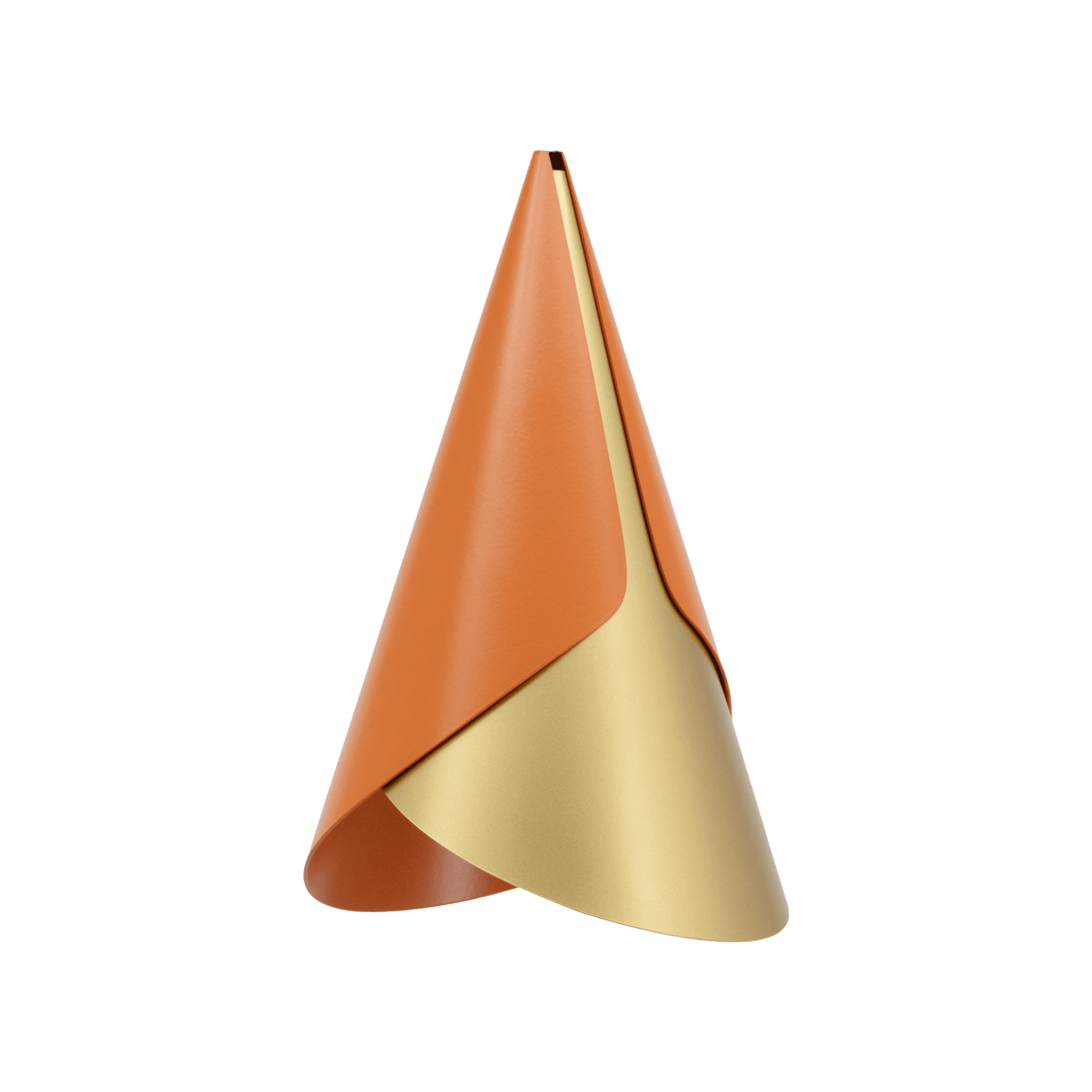 Abażur CORNET pomarańczowy ze złotym UMAGE Eye on Design