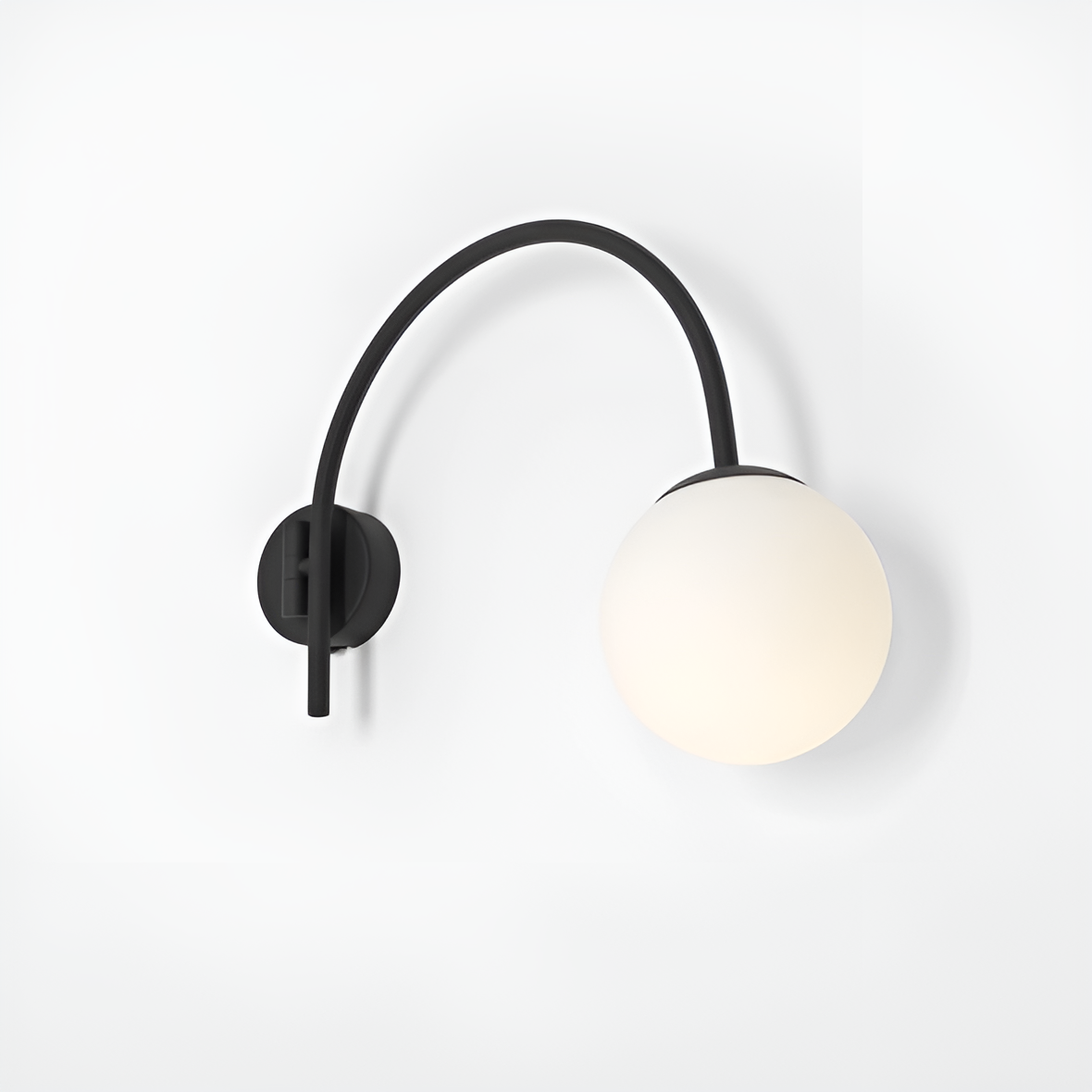 Black wall lamp with arm NAVE
