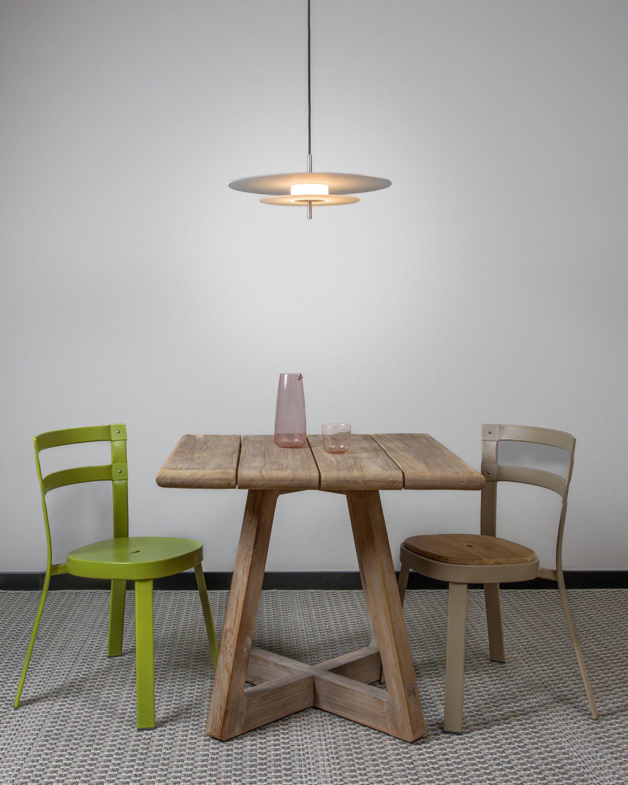 Závesná lampa AEROPLAN GLASS 47 strieborná šedá