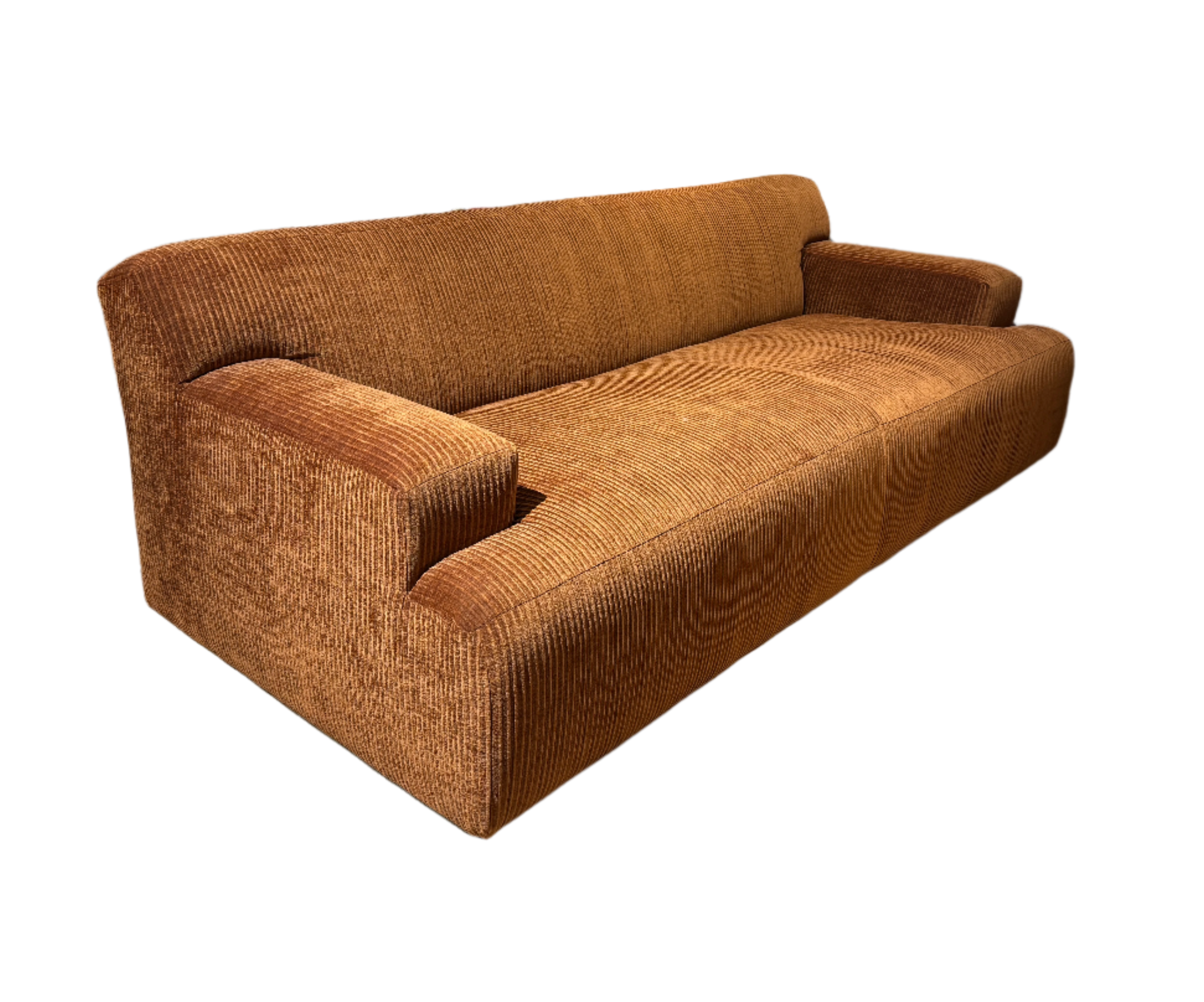 Sofa zo štruktúrovanej tkaniny AMIGO ochra
