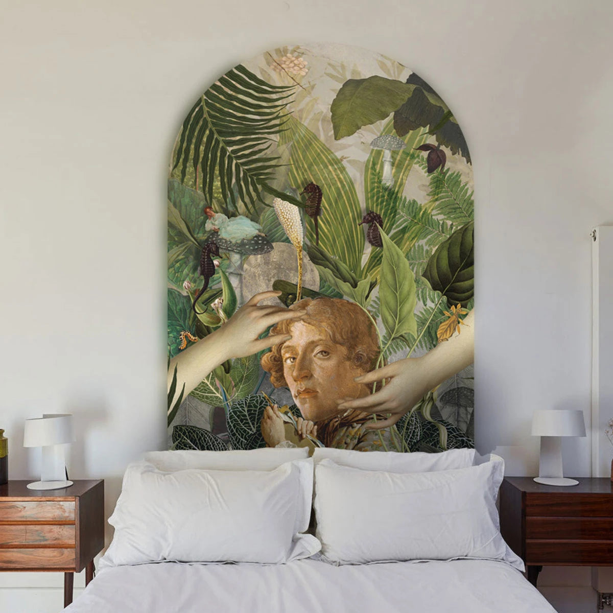 Zelený flizelínový mural v tvare oblúka ZELENÝ MUŽ