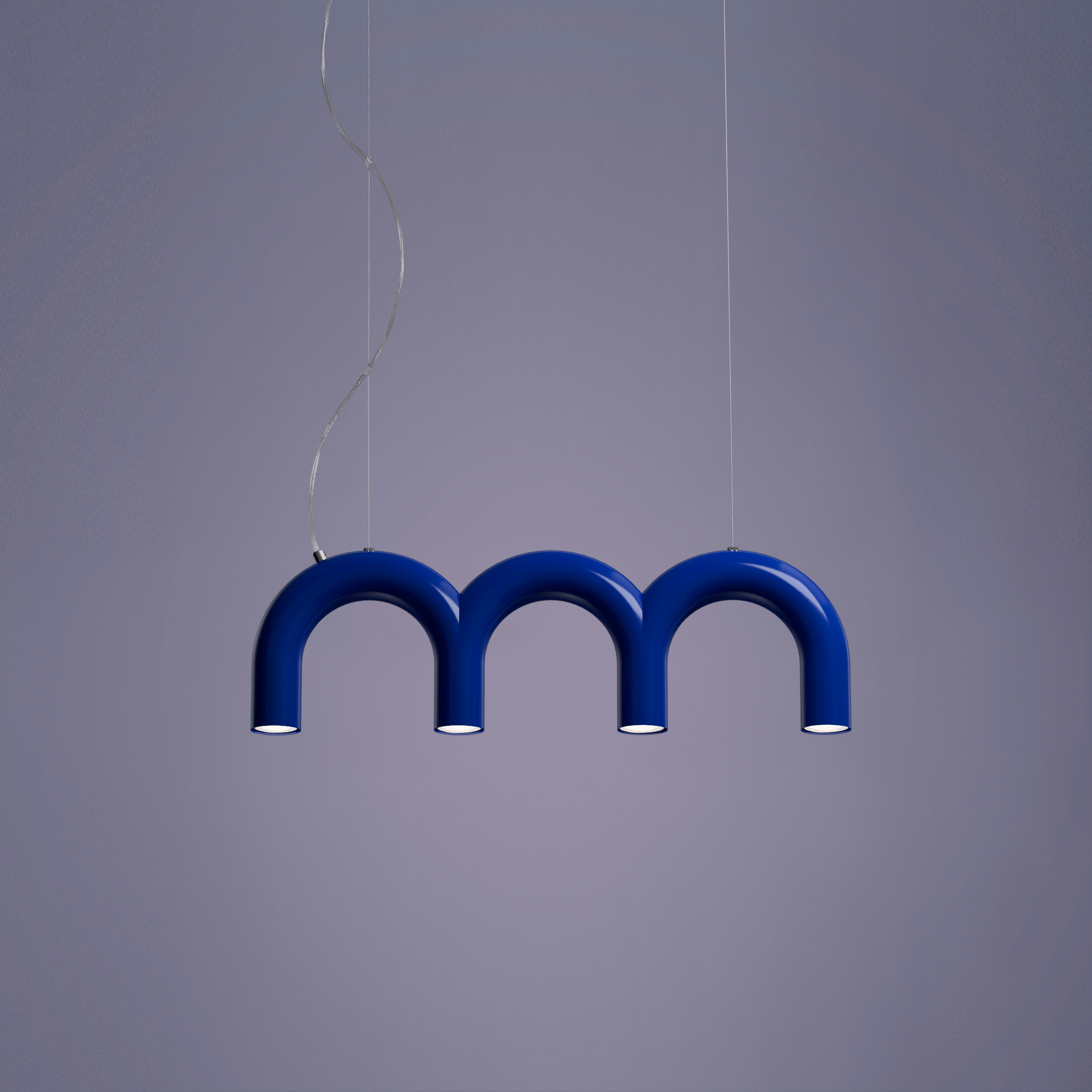 ARCH TRIPLETTE blue pendant lamp