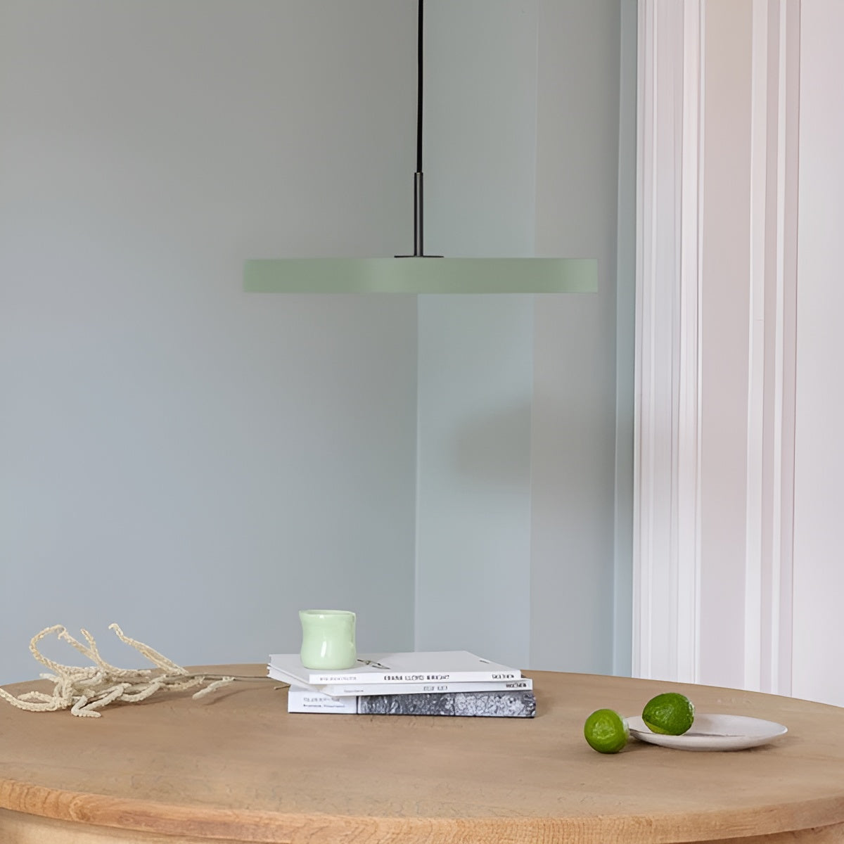 Asteria Plus Pendant Lamp in Olive with Black Insert