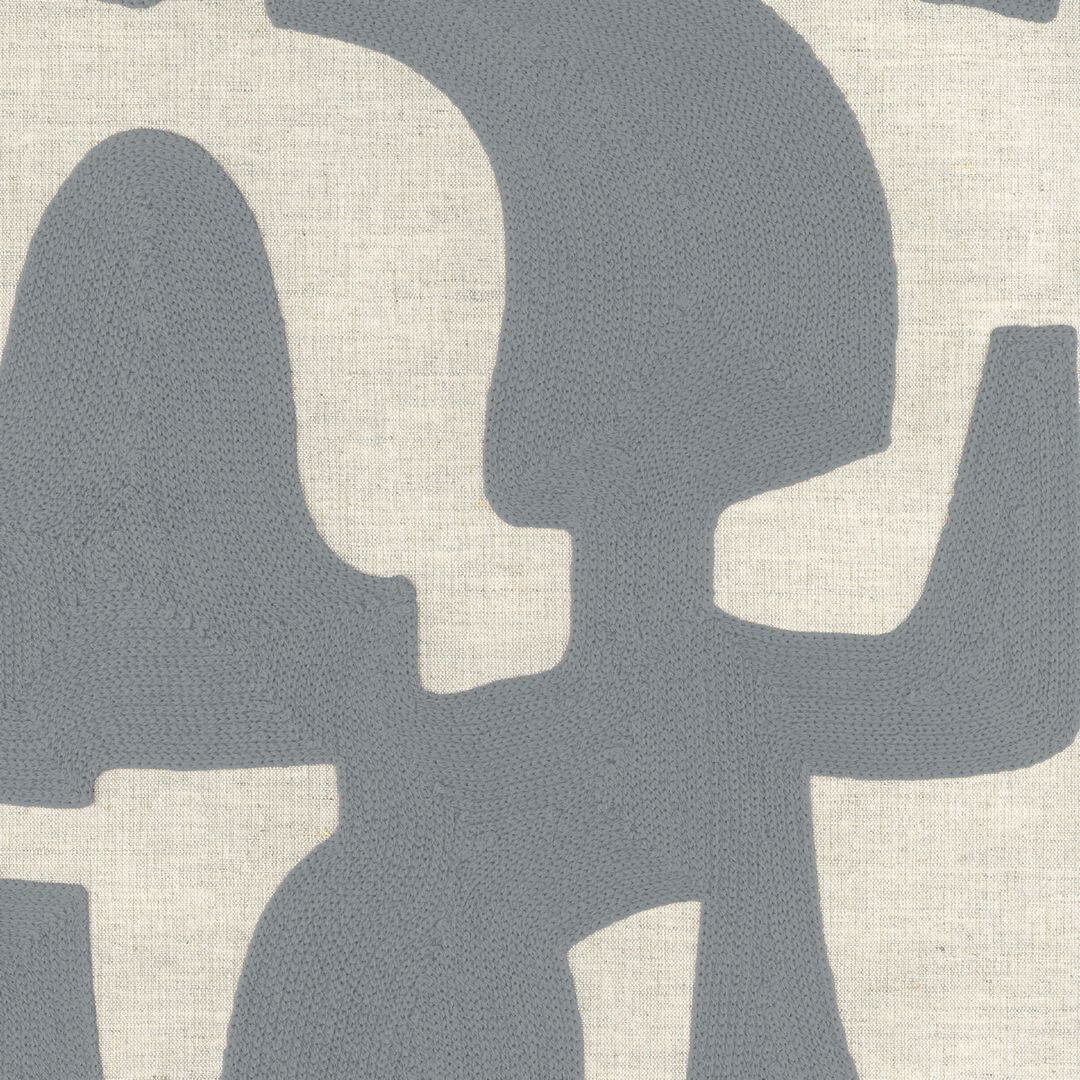 Textilná štruktúrovaná tapeta s abstraktným vzorom MONODIE - GRIS CRAIE modrošedá s krémovou