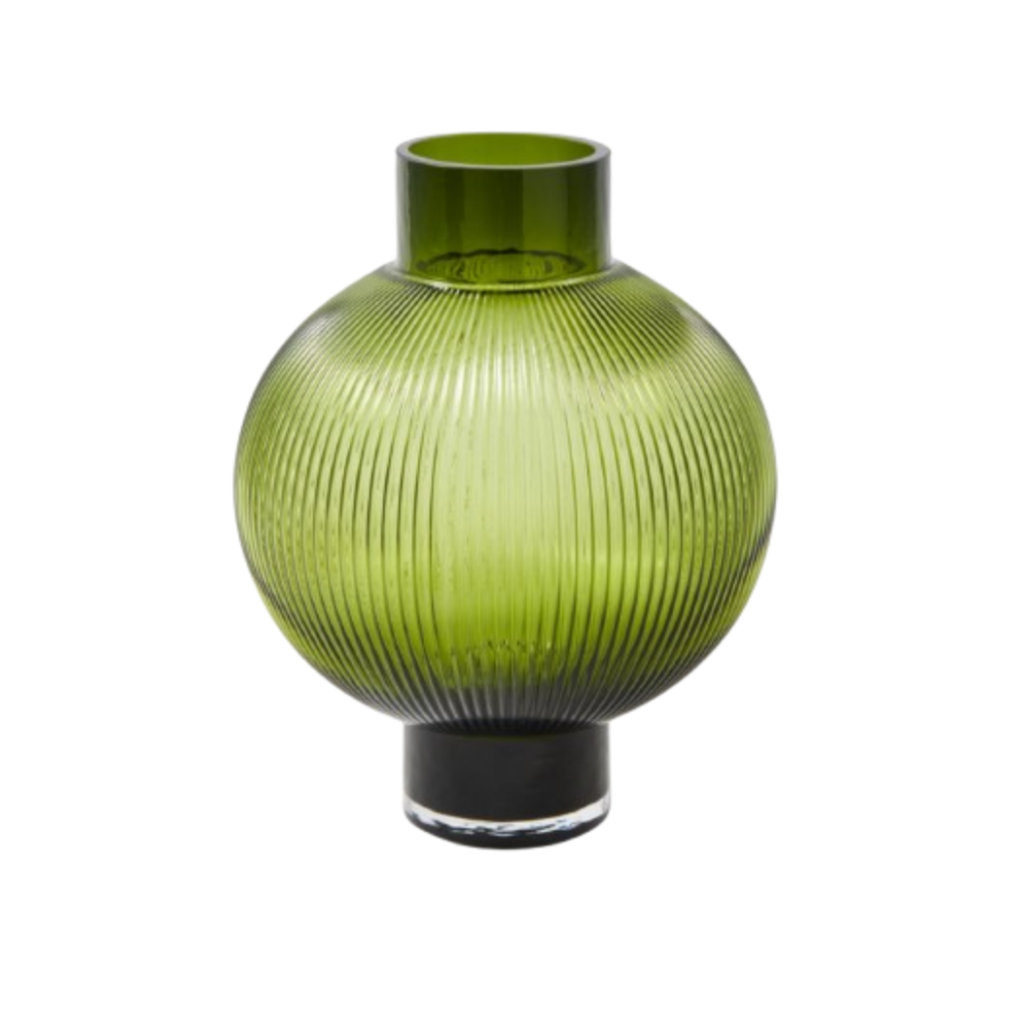 HOT AIR BALLOON vase dark green