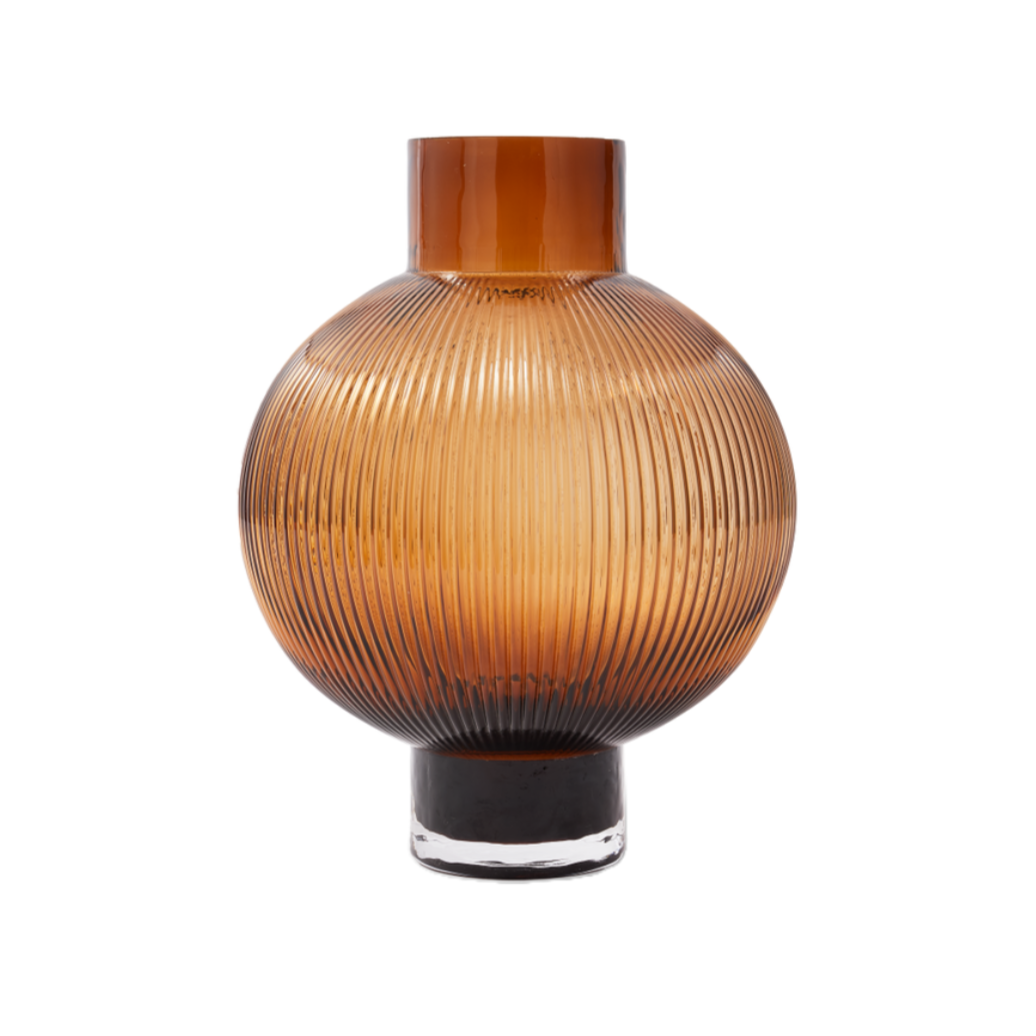 HOT AIR BALLOON vase dark brown