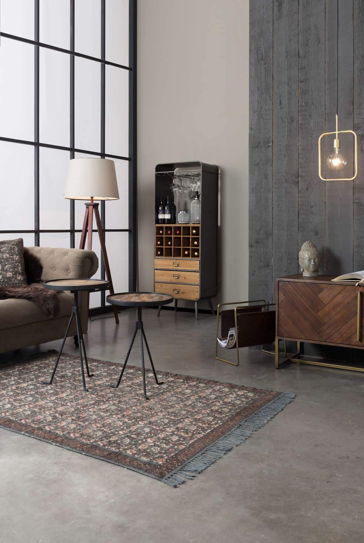 Barek VINO drewniany z żelazną podstawą Dutchbone Eye on Design