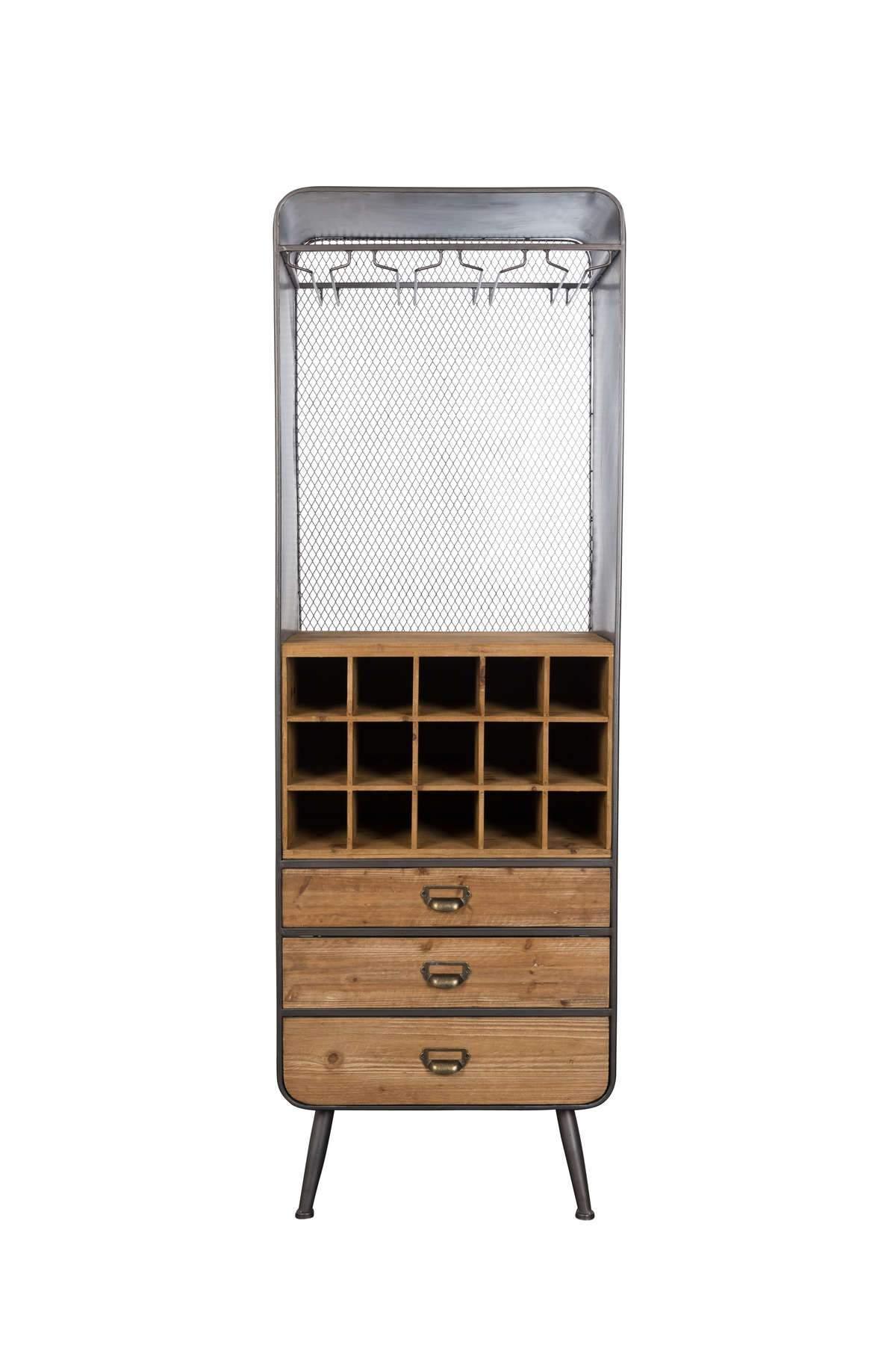 Barek VINO drewniany z żelazną podstawą Dutchbone Eye on Design