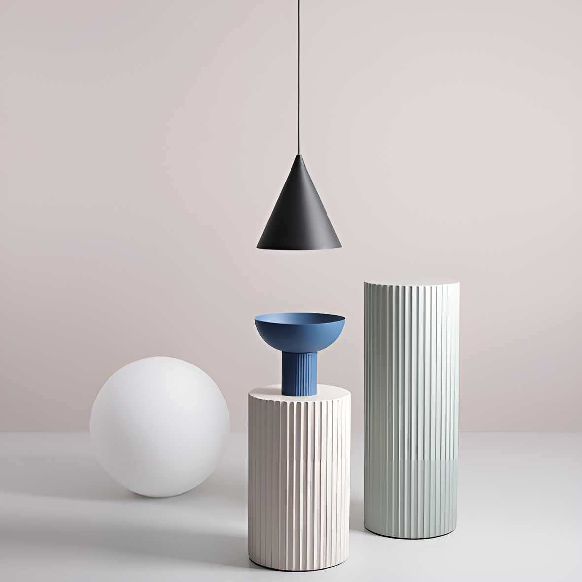 Hanging lamp Black forms