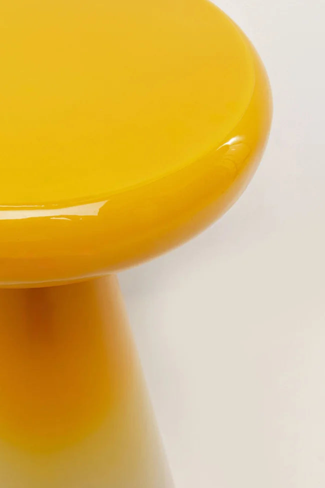 Yellow RICI side table with beige