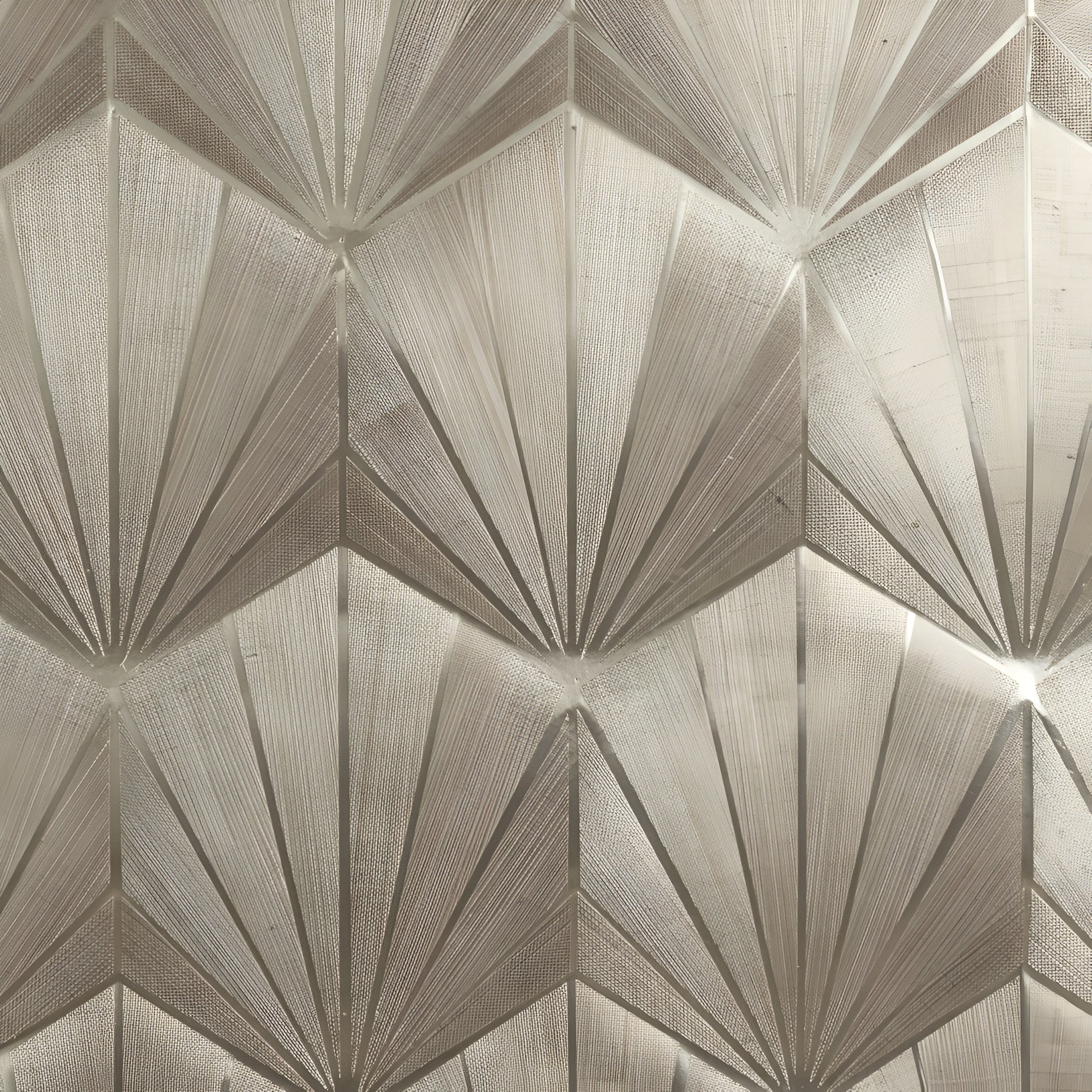 Tapeta prírodná metalická štruktúrna art deco MAJESTÉ - NOIR DE LUNE PLATINE tmavý platinový