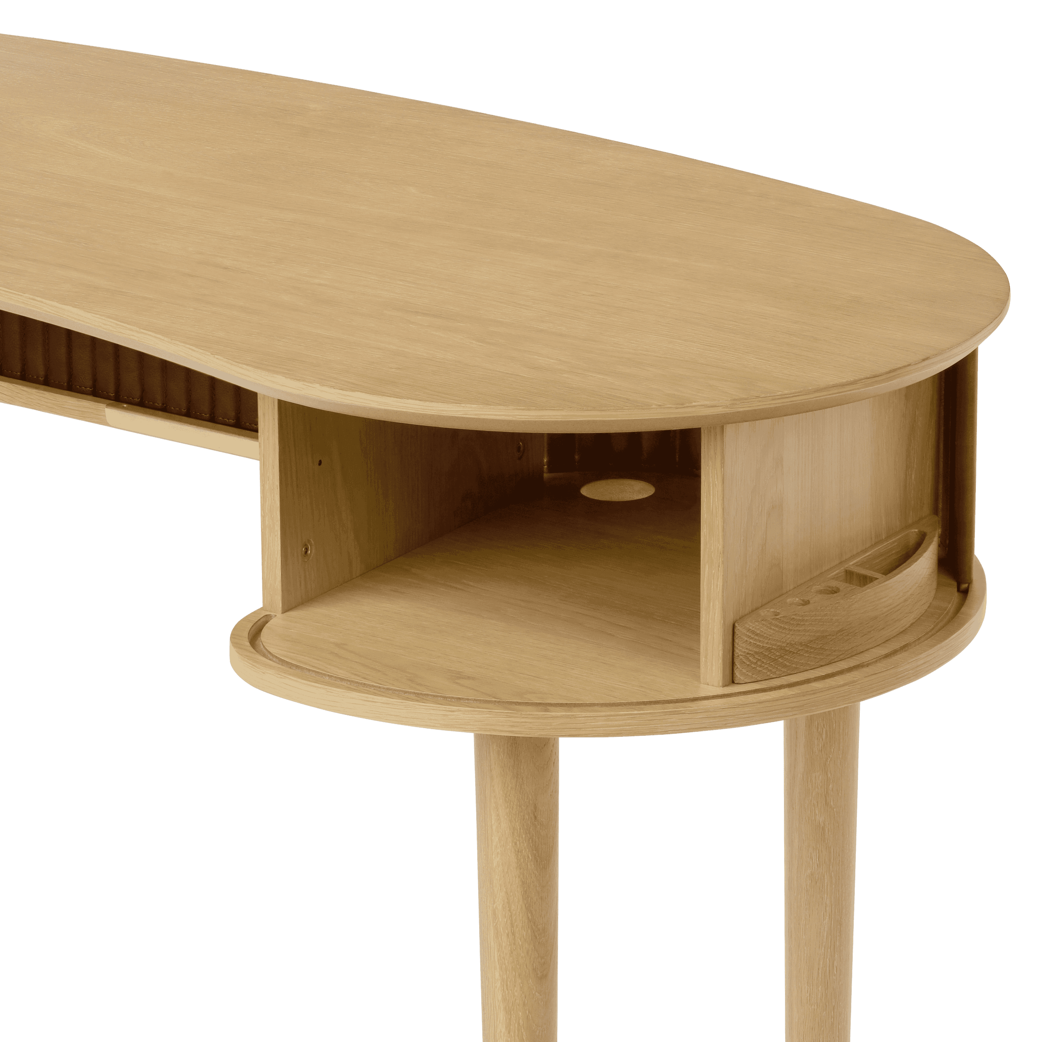 Biurko AUDACIOUS beżowy z dębem UMAGE Eye on Design
