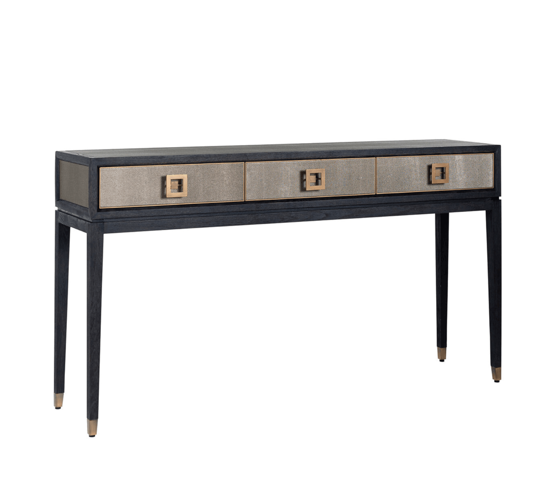 Biurko BLOOMINGVILLE drewno dębowe ze złotym Richmond Interiors Eye on Design