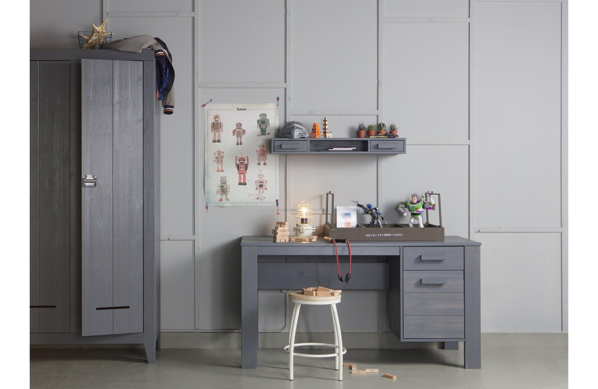 Biurko DENNIS grafitowy Woood Eye on Design