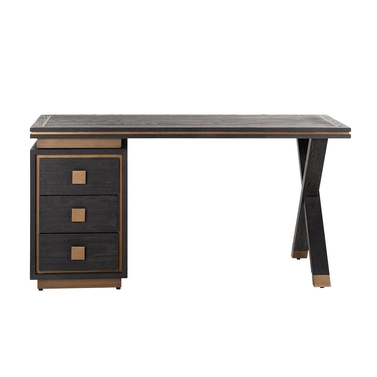 Biurko HUNTER mosiądz Richmond Interiors Eye on Design