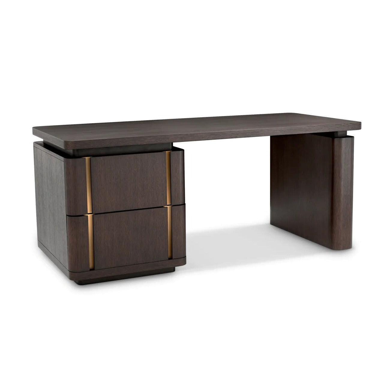 Biurko MODESTO ciemnobrązowy dąb mokka Eichholtz Eye on Design