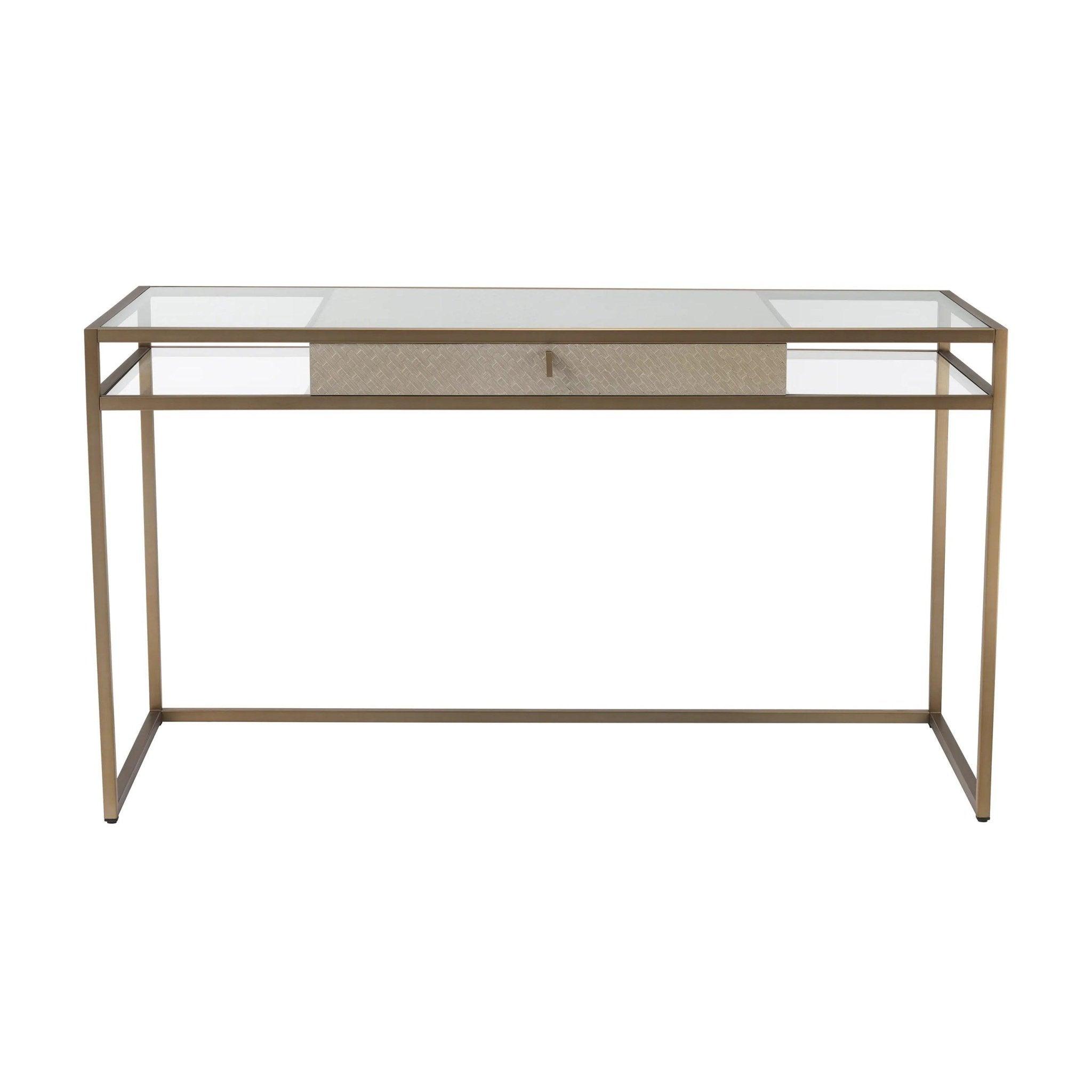 Biurko NAPA VALLEY jasnobrązowy fornir z mosiądzem Eichholtz Eye on Design